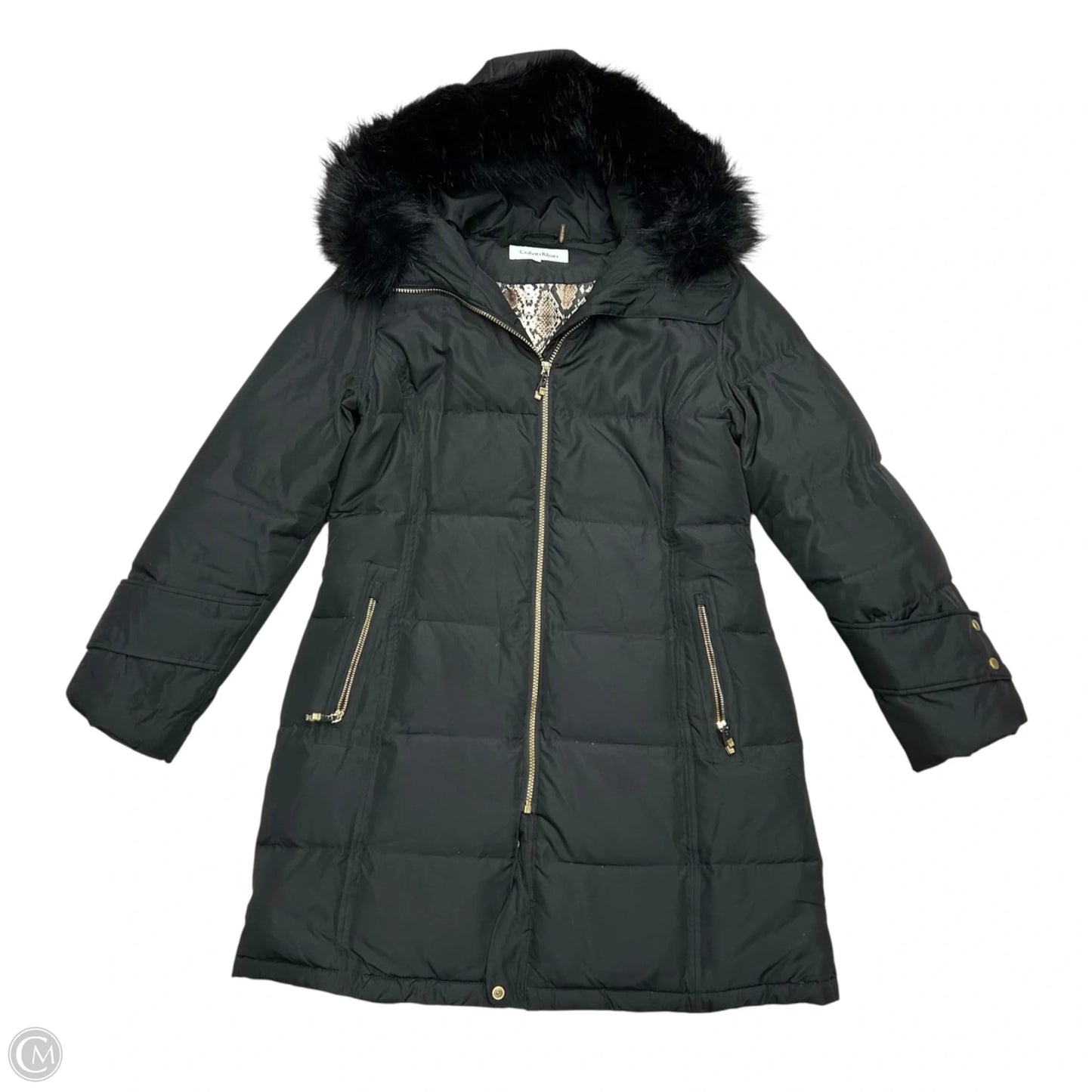 Coat Puffer & Quilted By Calvin Klein In Black, Size: L