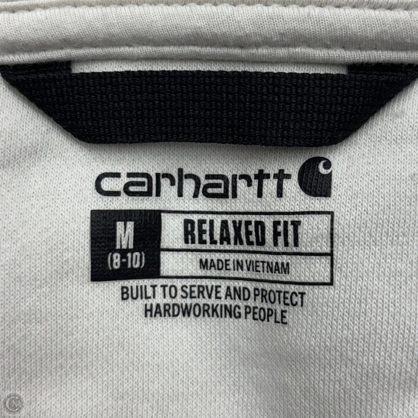 Sweatshirt Hoodie By Carhartt In Cream, Size: M