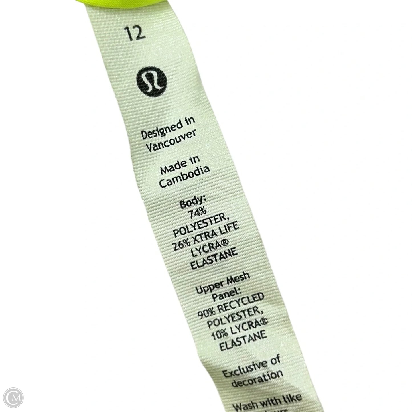 Athletic Tank Top By Lululemon In Neon, Size: L