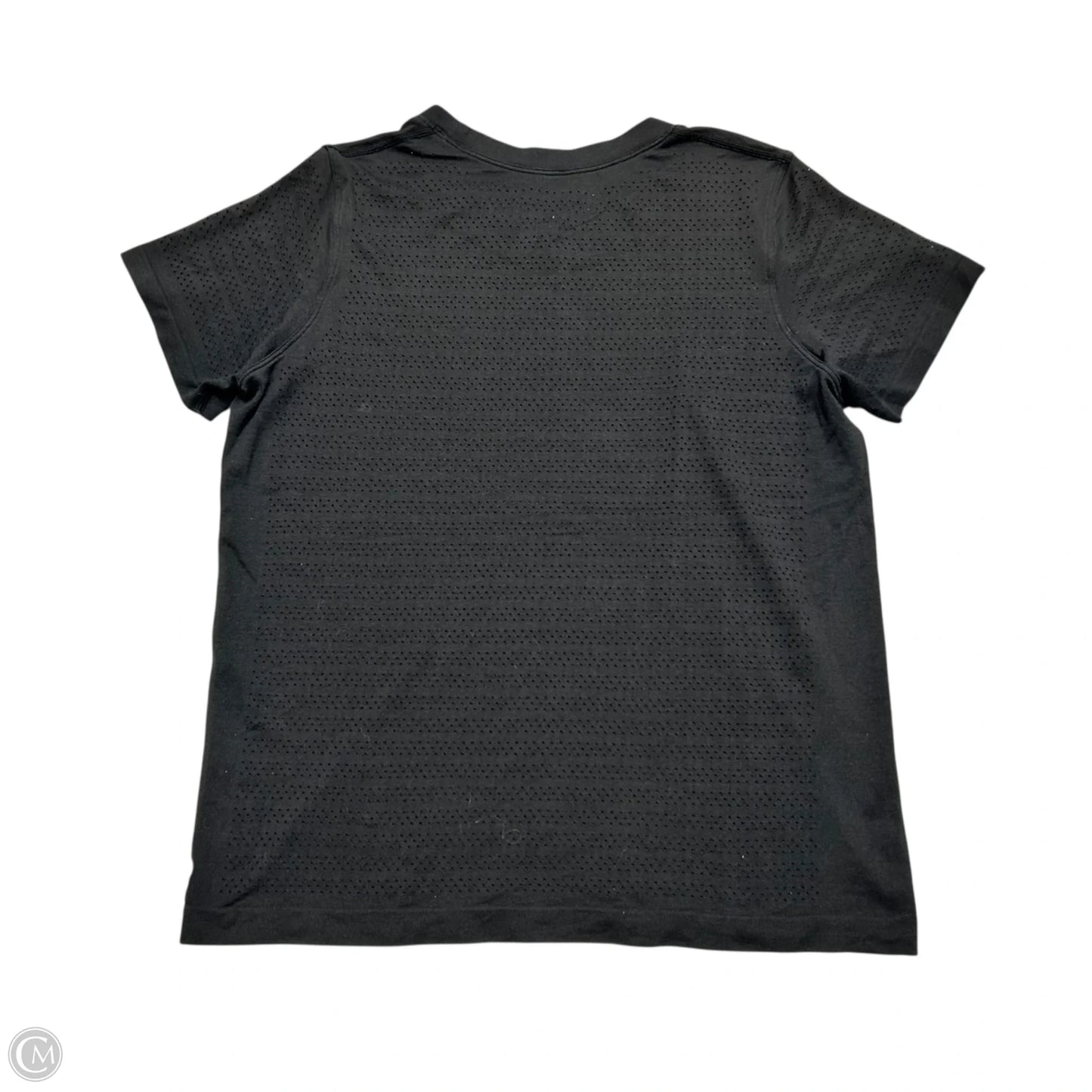 Athletic Top Short Sleeve By Lululemon In Black, Size: M