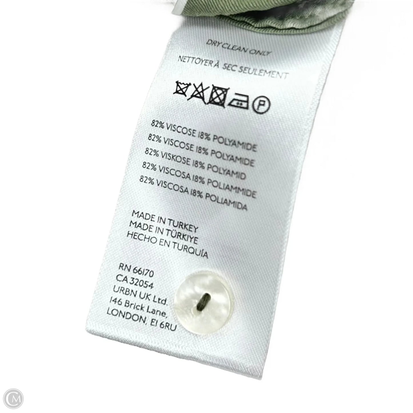 Top Long Sleeve By Anthropologie In Green & White, Size: S