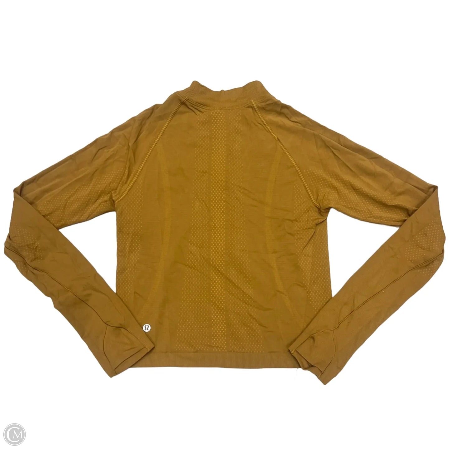 Athletic Top Long Sleeve Collar By Lululemon In Yellow, Size: S
