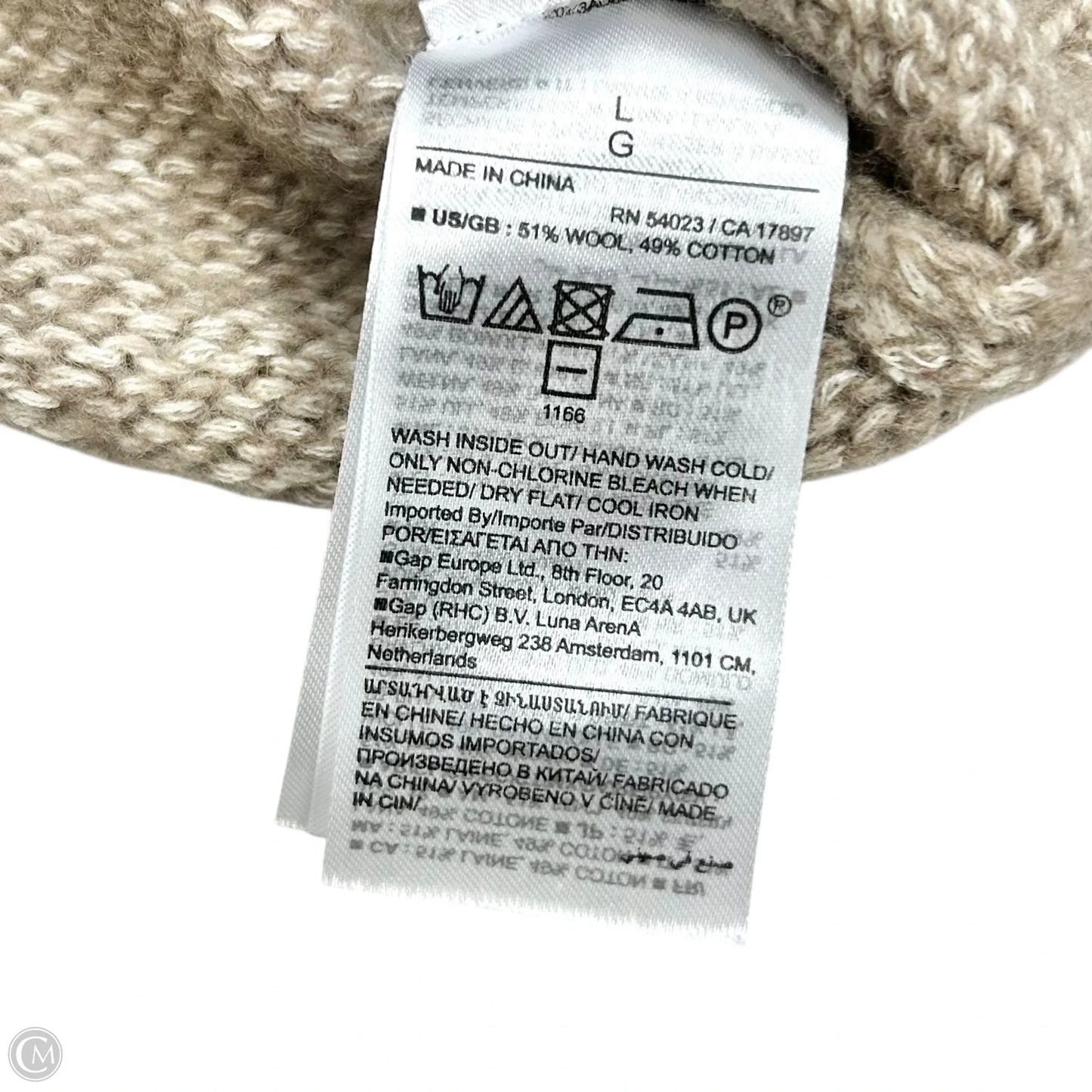 Sweater By Banana Republic In Tan, Size: L