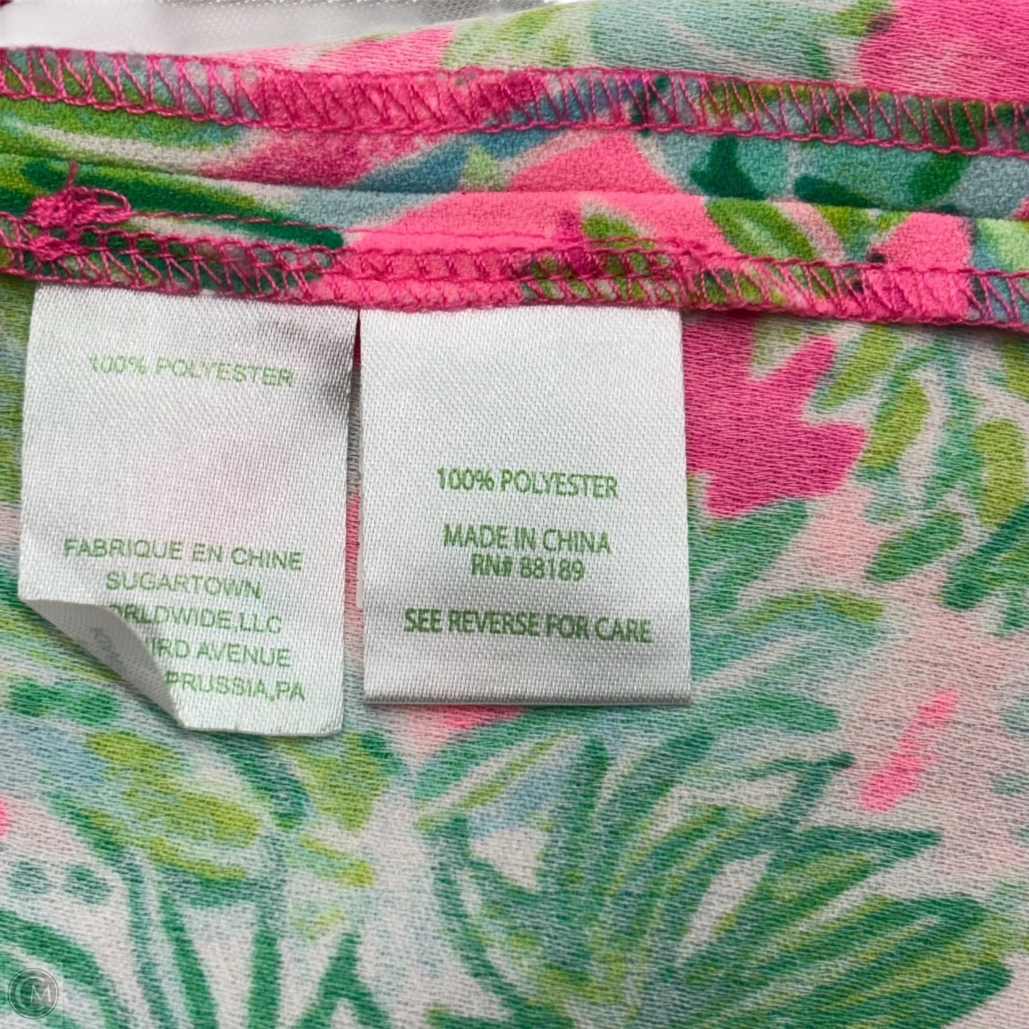 Skort Designer By Lilly Pulitzer In Green & Pink, Size: 2