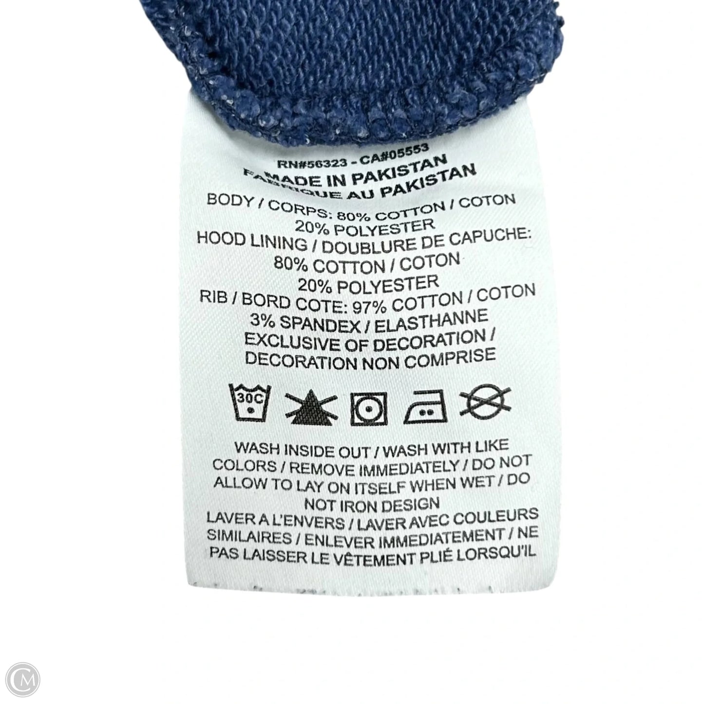 Sweatshirt Hoodie By Nike In Blue, Size: S