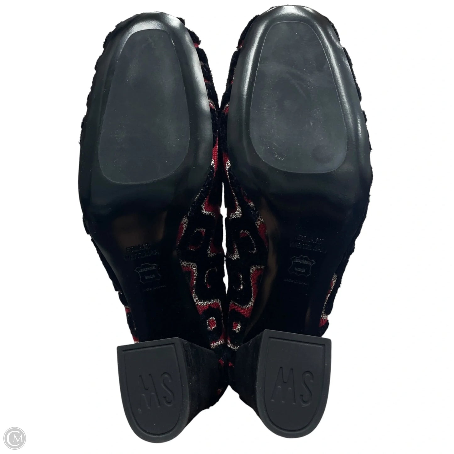 Boots Designer By Stuart Weitzman In Black & Red, Size: 5