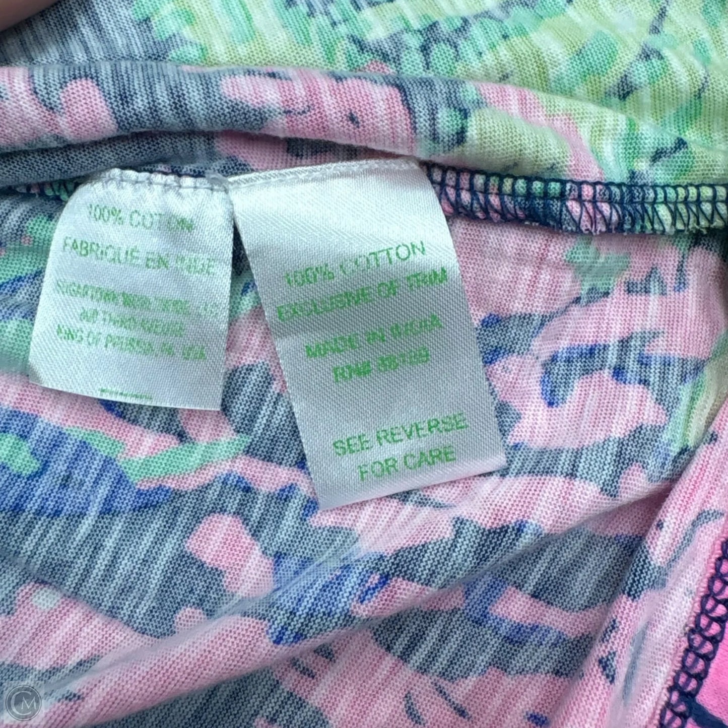 Top 3/4 Sleeve Designer By Lilly Pulitzer In Blue & Pink, Size: Xs
