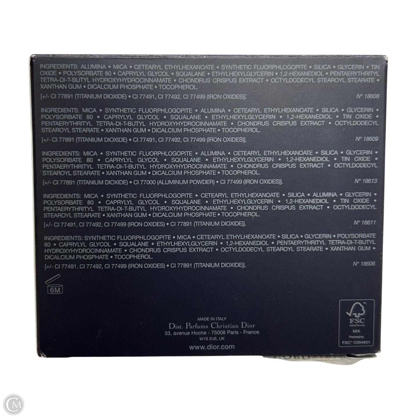 Eyeshadow Luxury Designer By Dior, Size: Medium