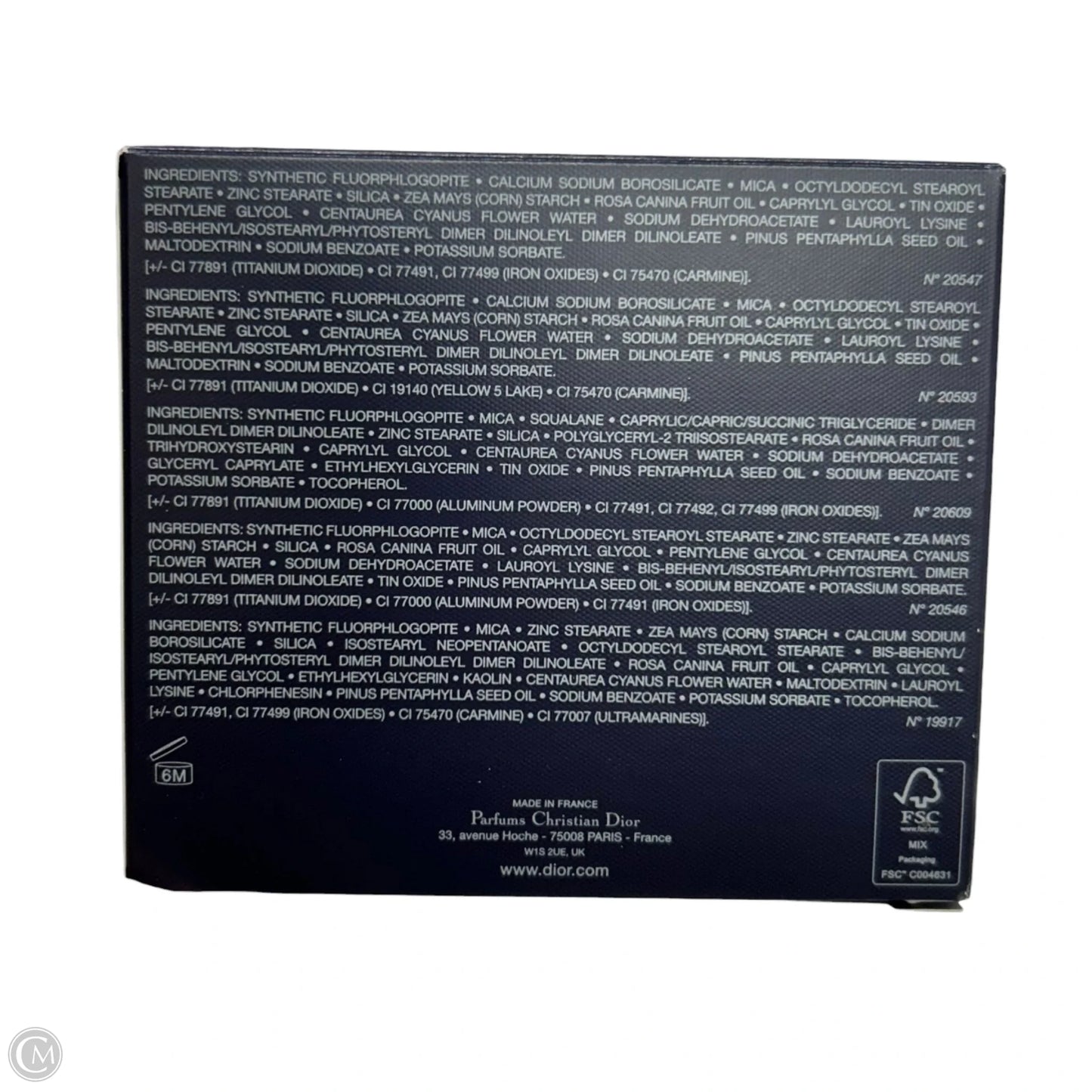 Eyeshadow Luxury Designer By Dior, Size: Medium