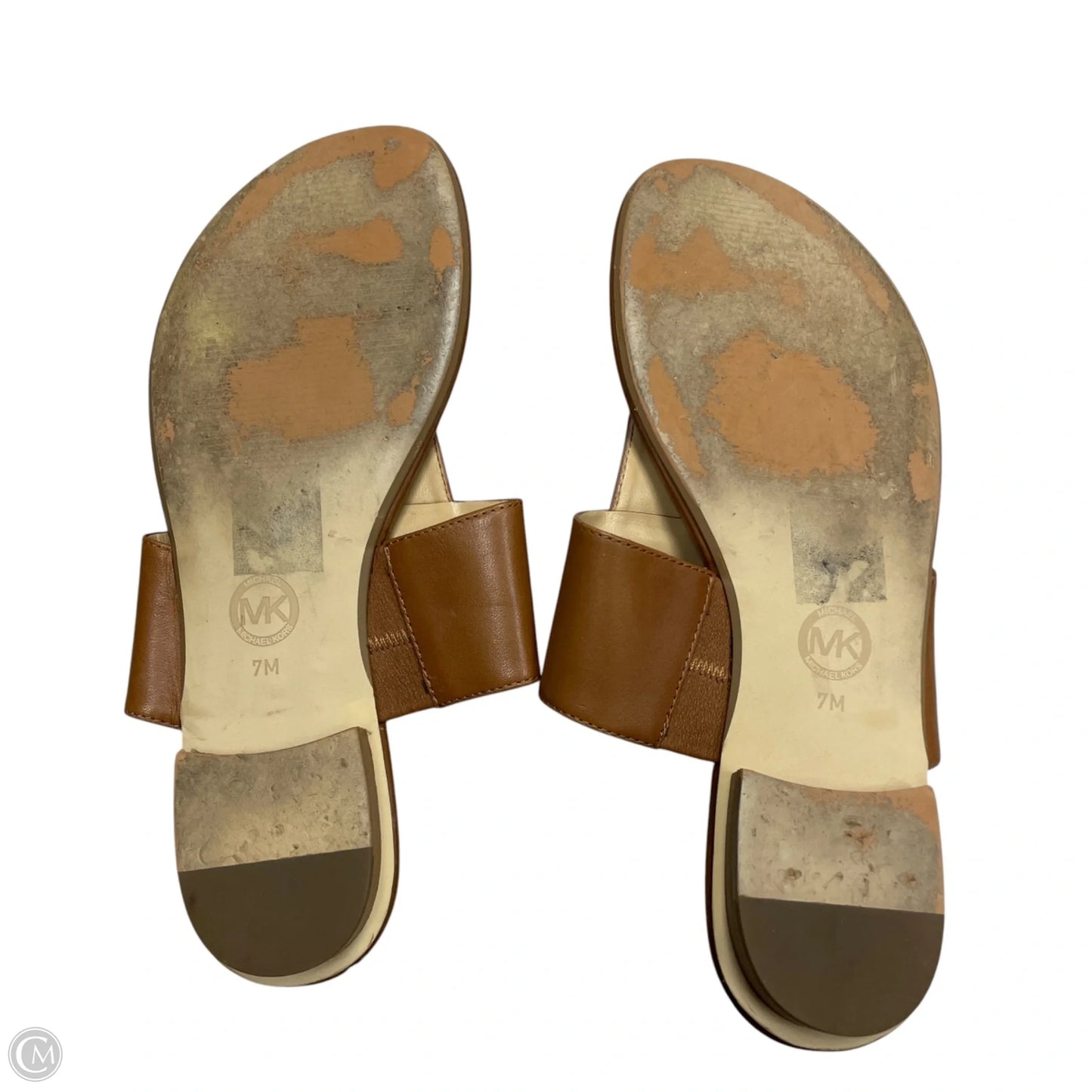 Sandals Flats By Michael By Michael Kors In Tan, Size: 7