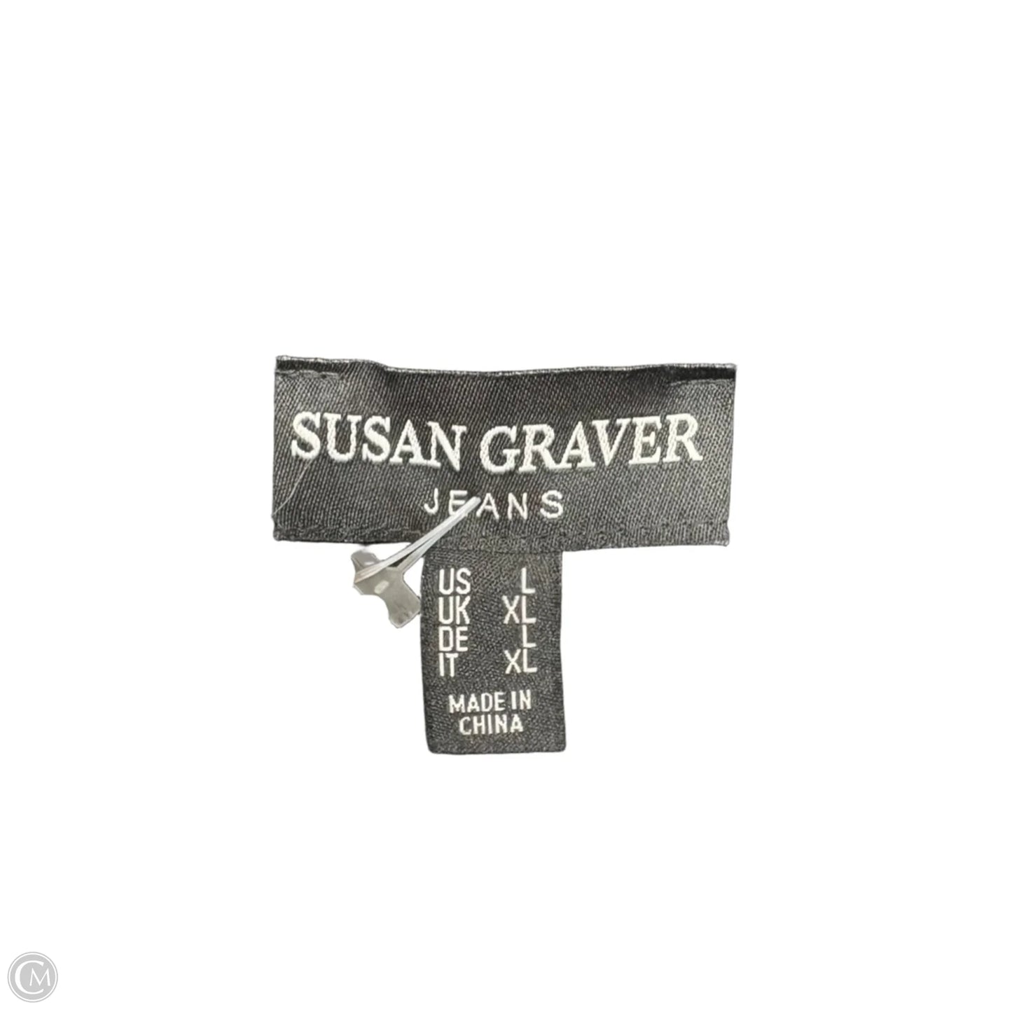 Jacket Denim By Susan Graver In Black, Size: L