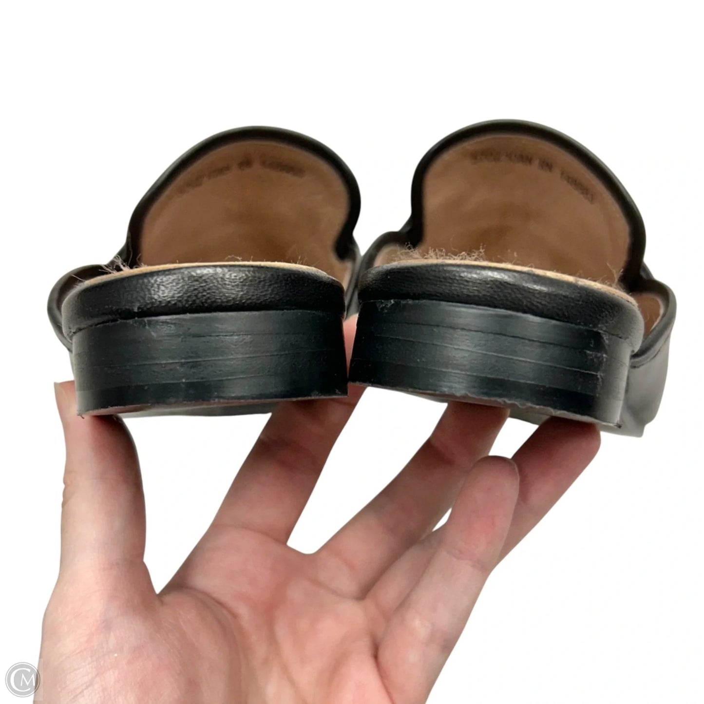 Shoes Flats By Bibi Lou In Black & Gold, Size: 7.5