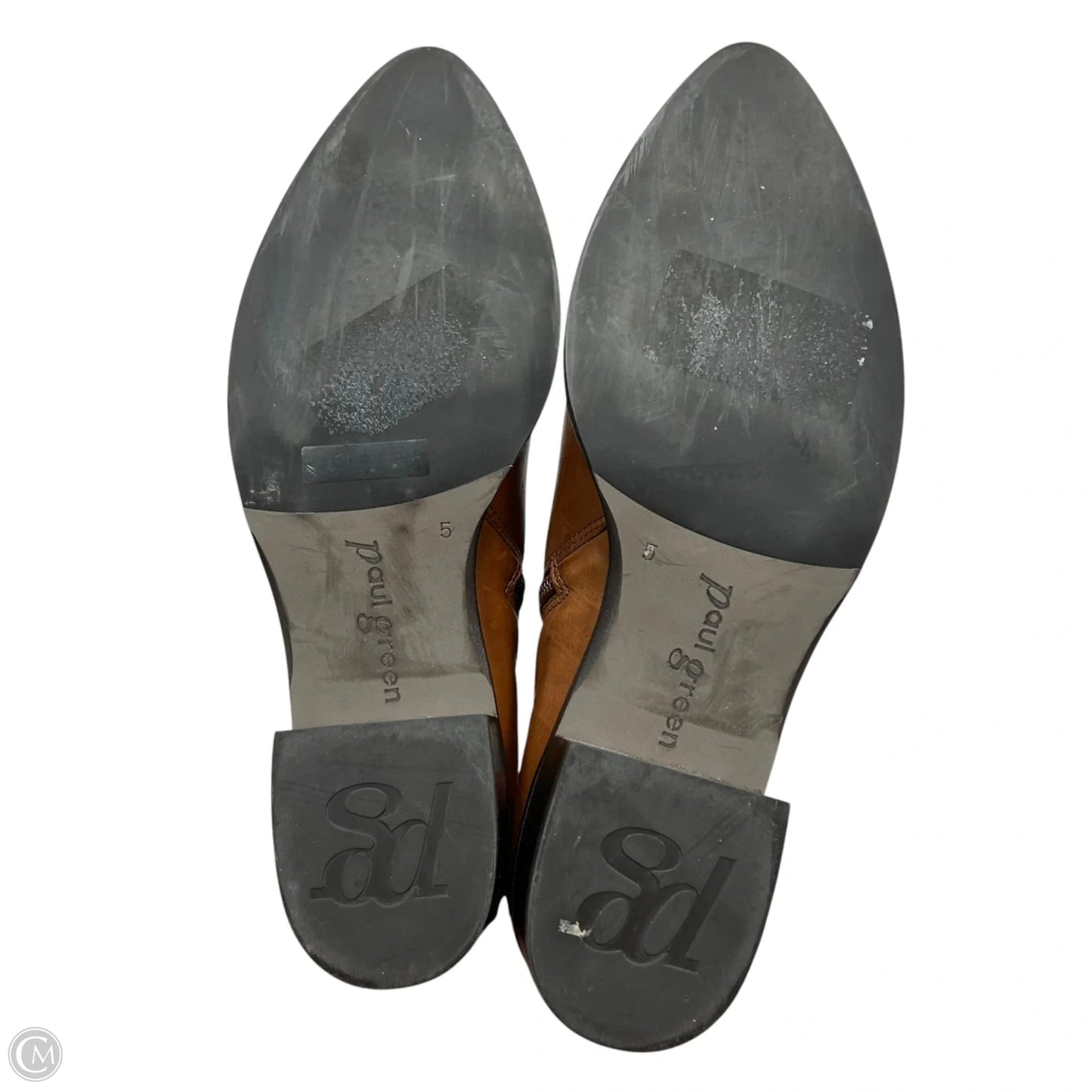 Boots Ankle Heels By Paul Green In Tan, Size: 7