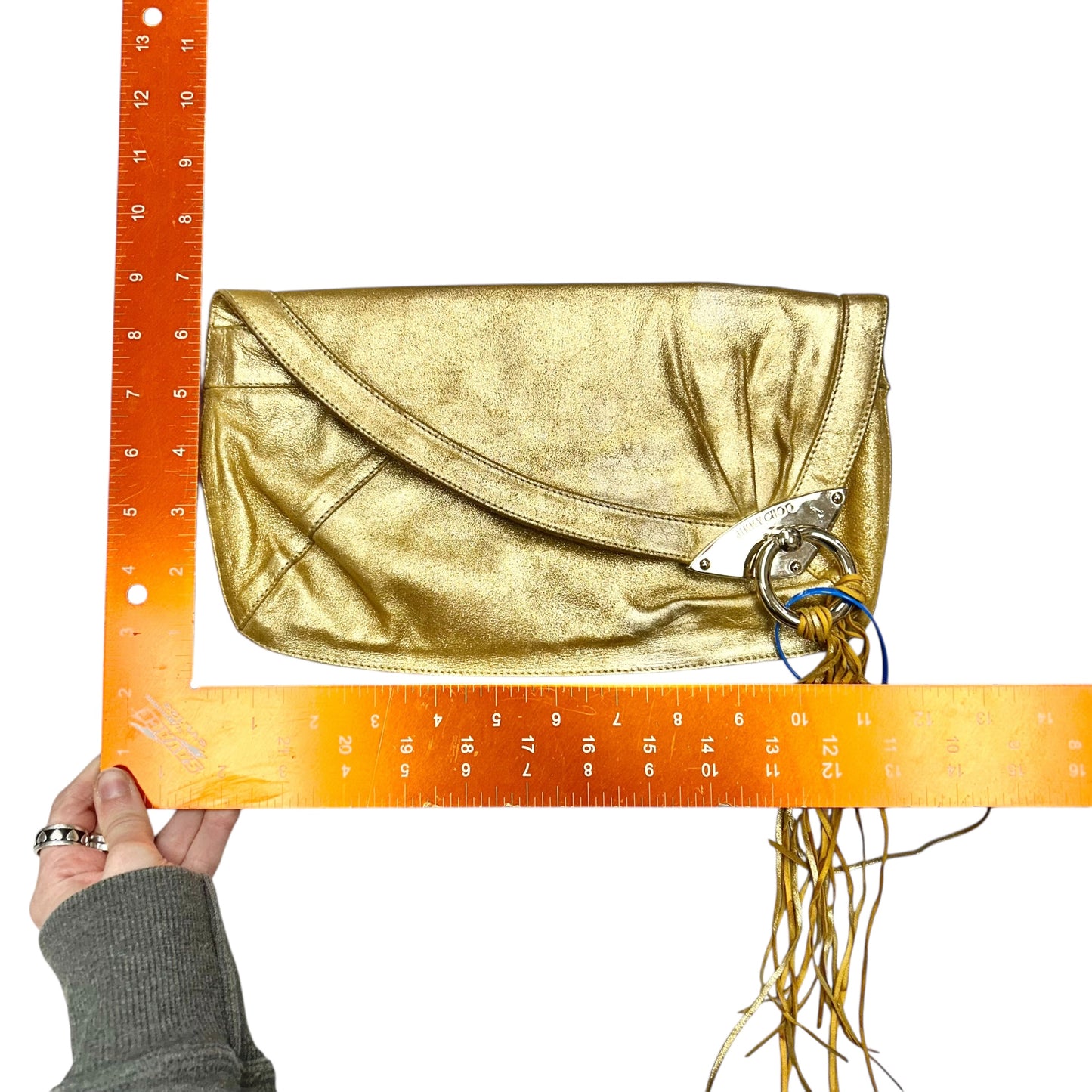 Clutch Luxury Designer By Jimmy Choo, Size: Large