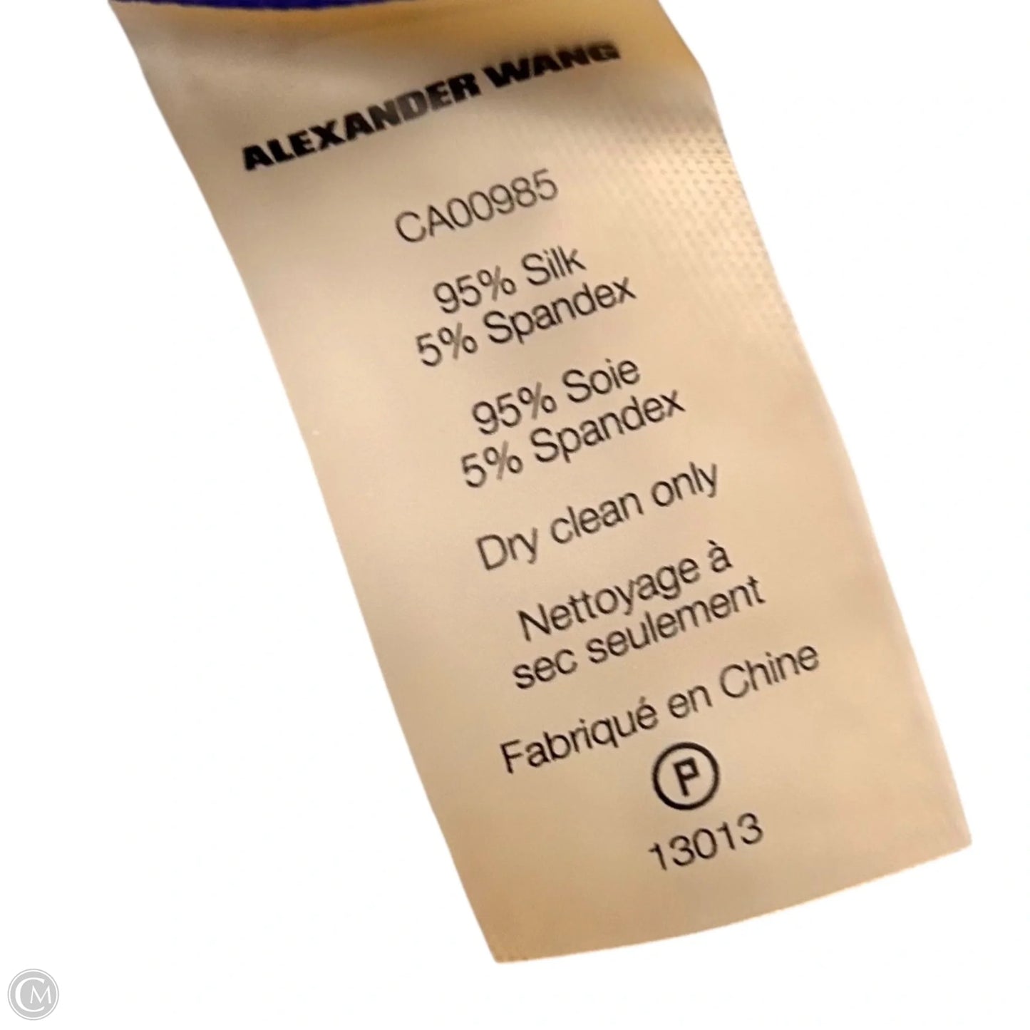 Top Short Sleeve Luxury Designer By Alexander Wang In Aquamarine, Size: Xs