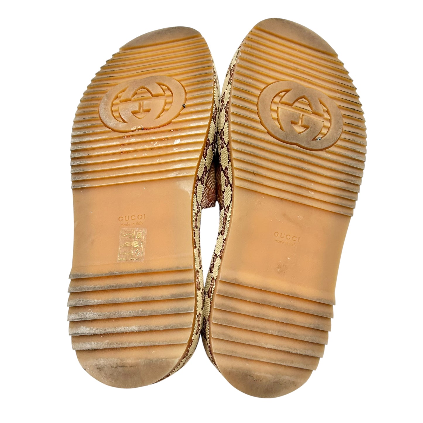 Sandals Luxury Designer By Gucci In Maroon, Size: 9.5