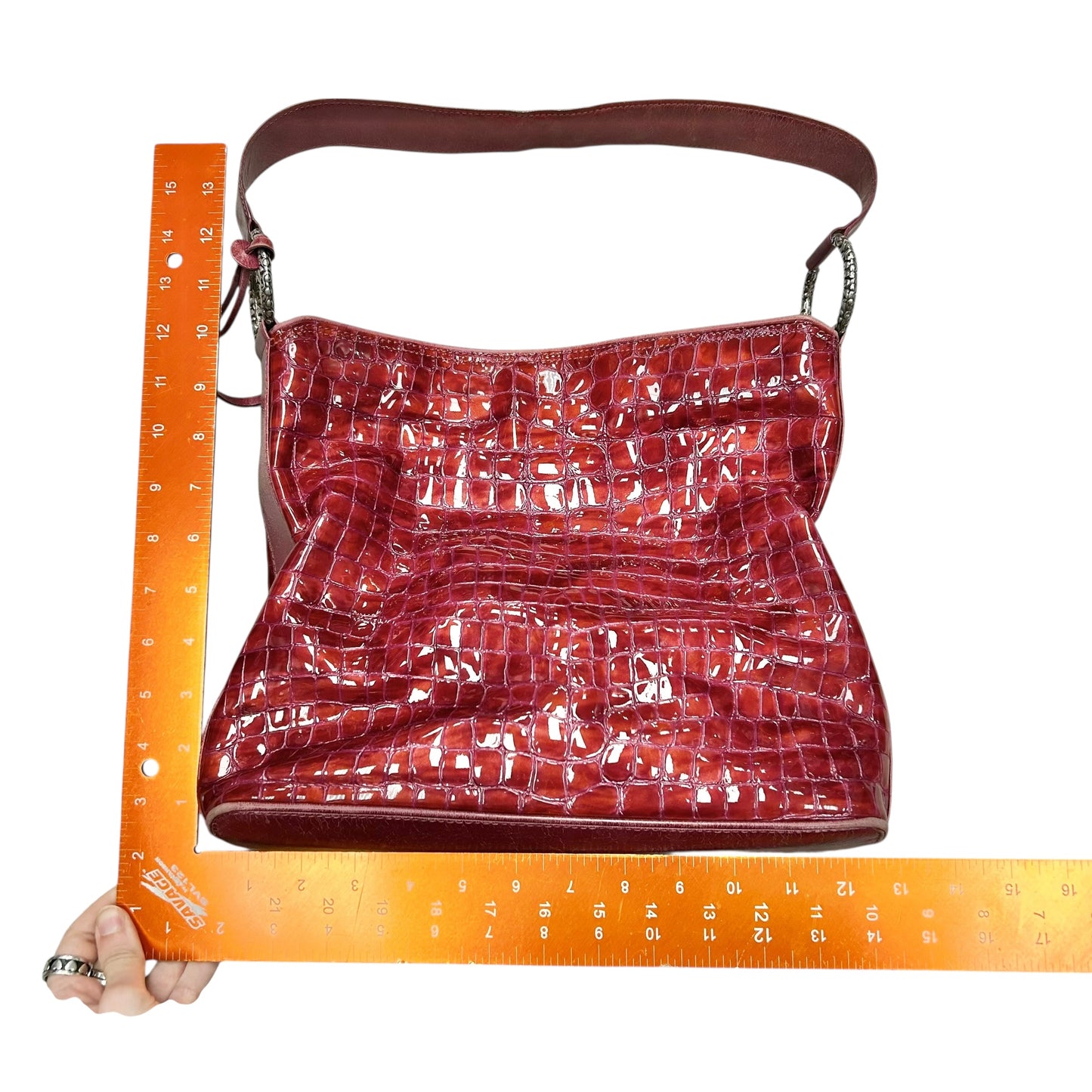 Handbag Leather By Brighton, Size: Medium