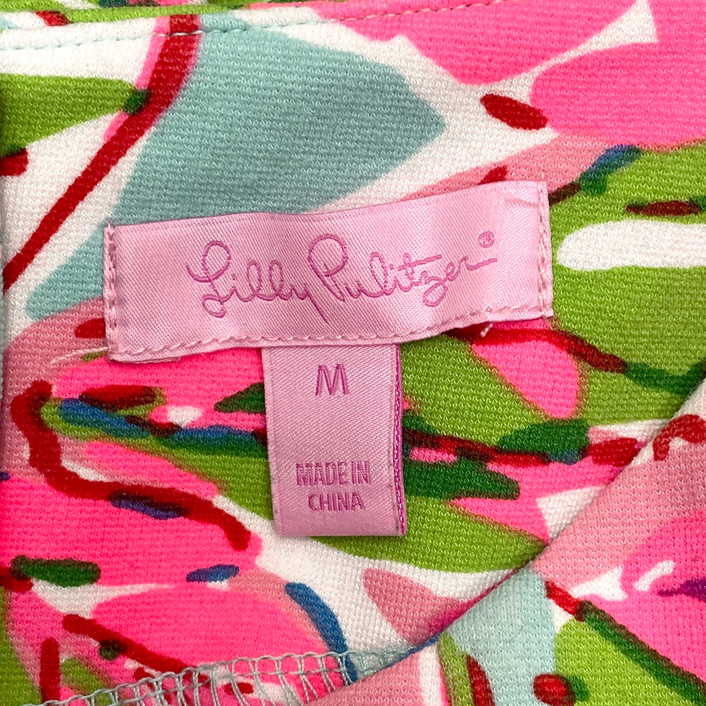 Top 3/4 Sleeve Designer By Lilly Pulitzer In Pink & White, Size: Xs