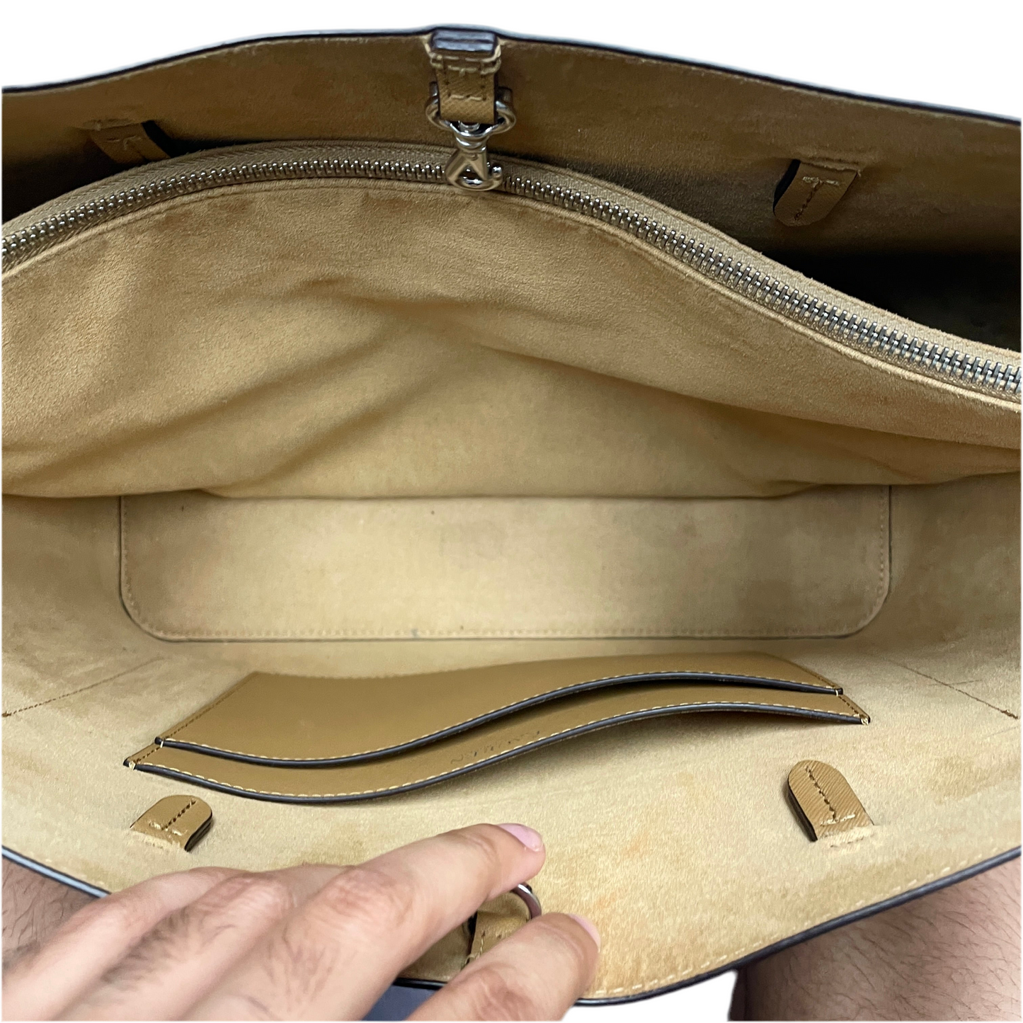 Handbag Leather By Lauren By Ralph Lauren, Size: Large