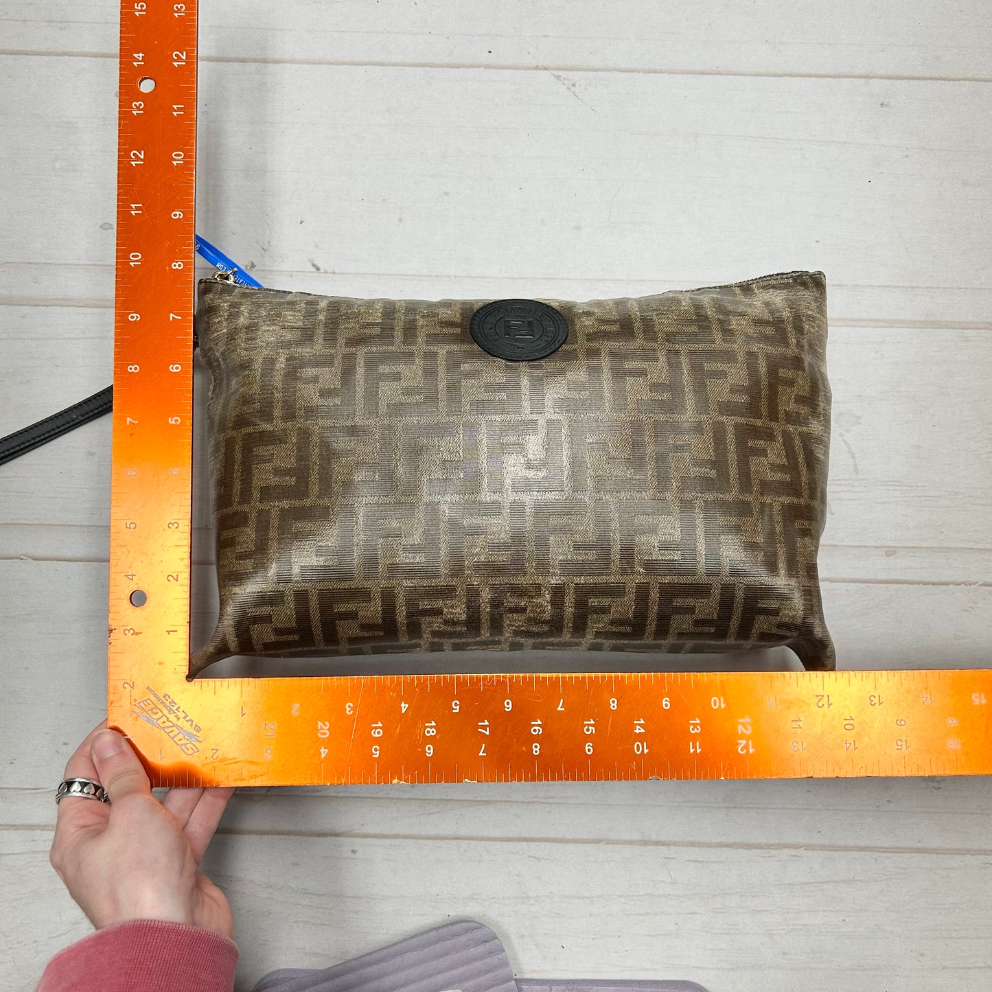 Wristlet Luxury Designer By Fendi, Size: Medium