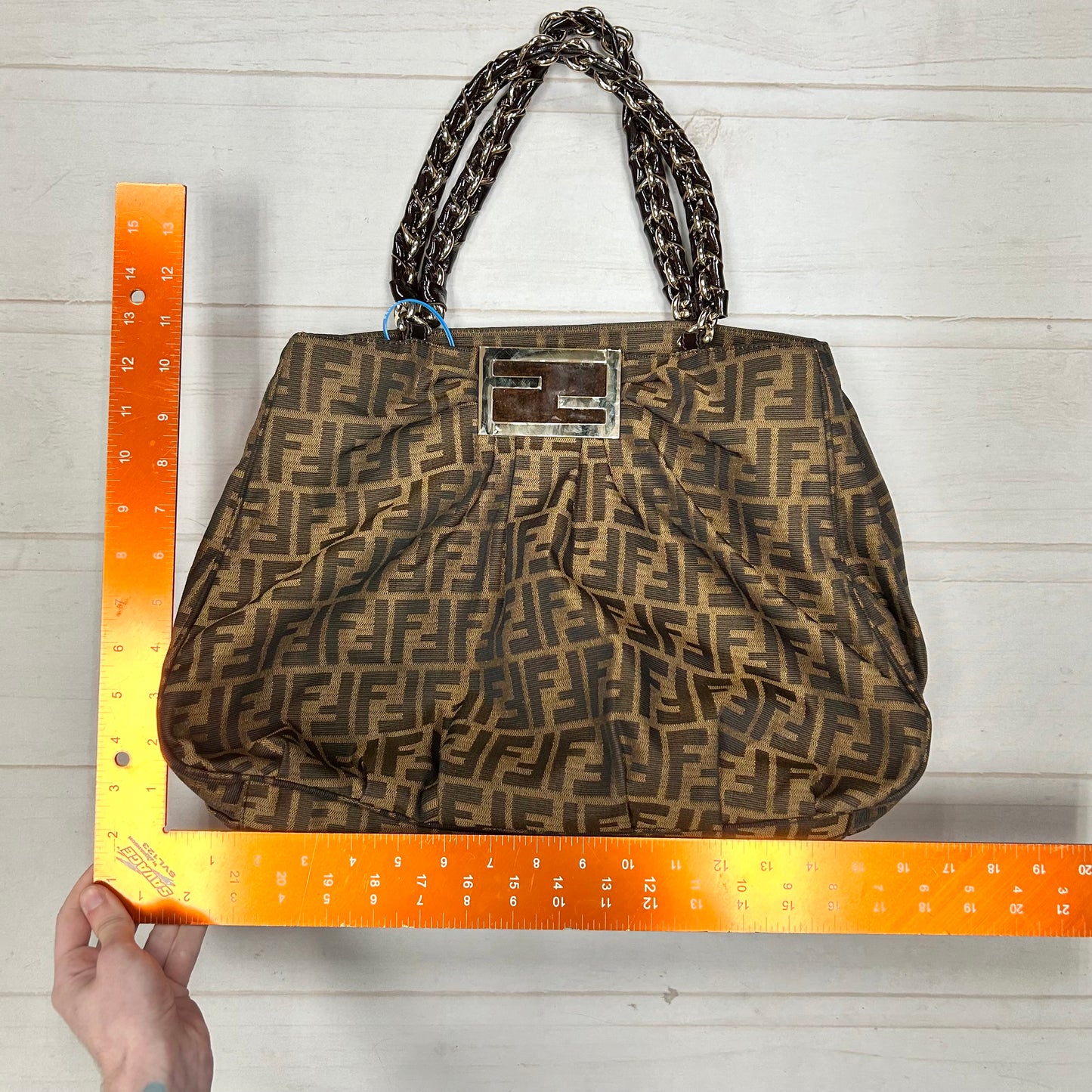 Handbag Luxury Designer By Fendi, Size: Large