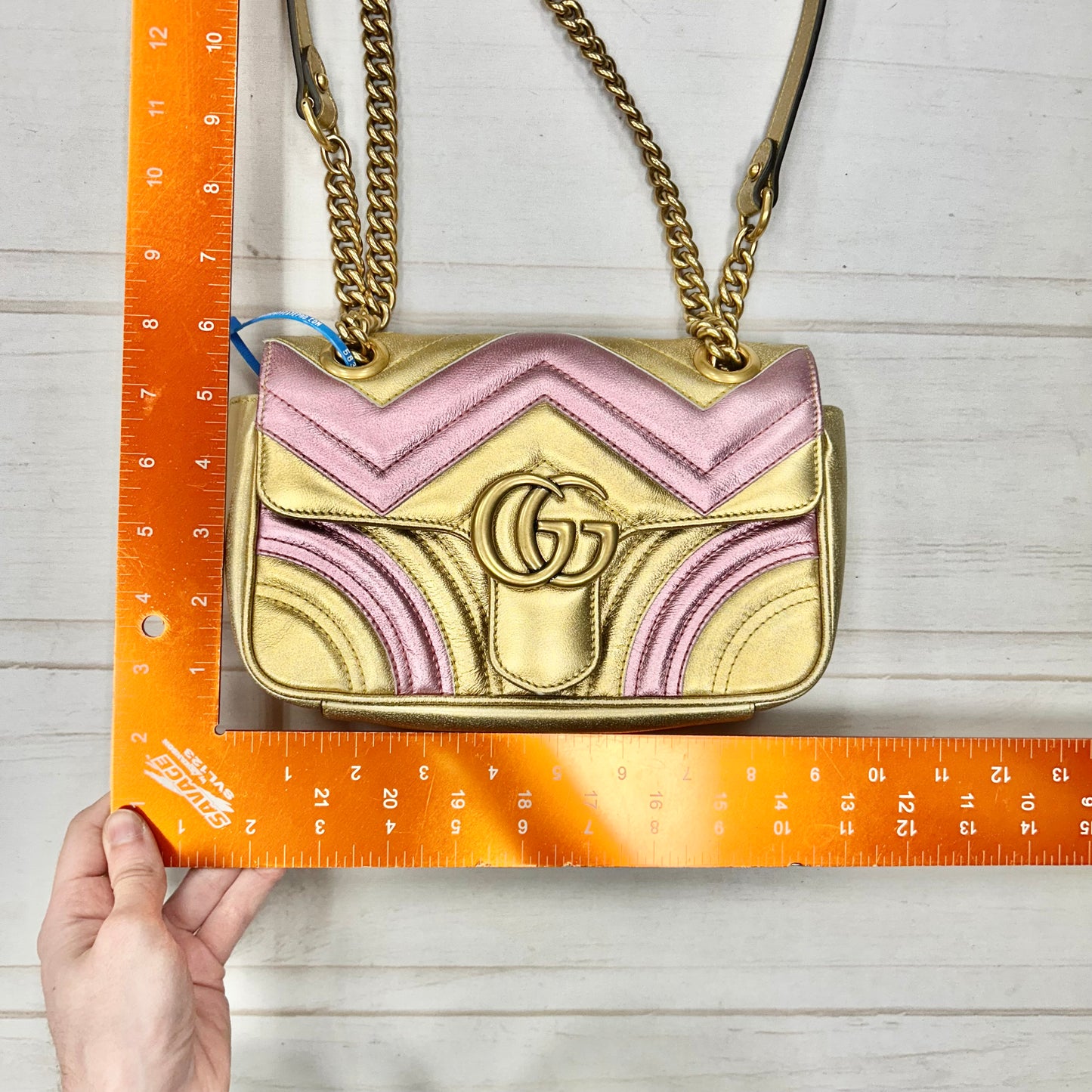 Crossbody Luxury Designer By Gucci, Size: Small