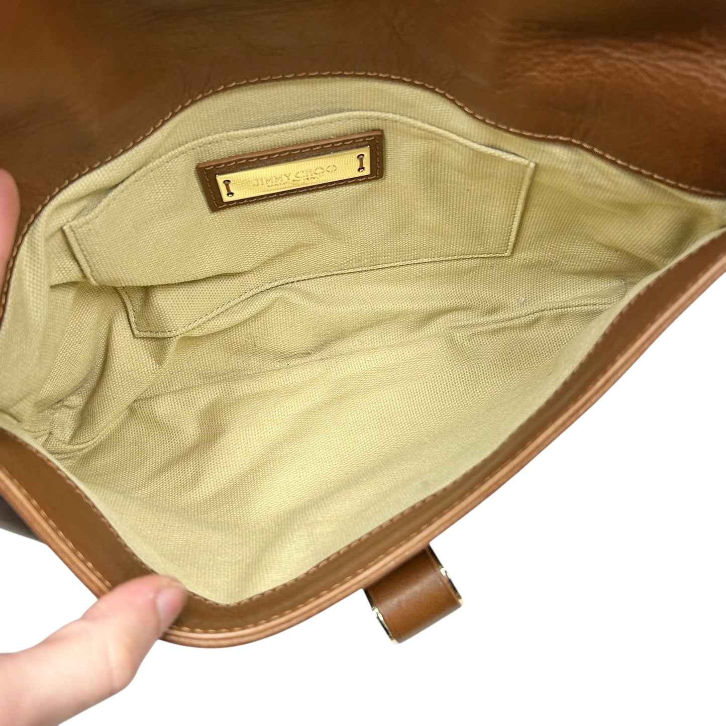 Clutch Luxury Designer By Jimmy Choo, Size: Large