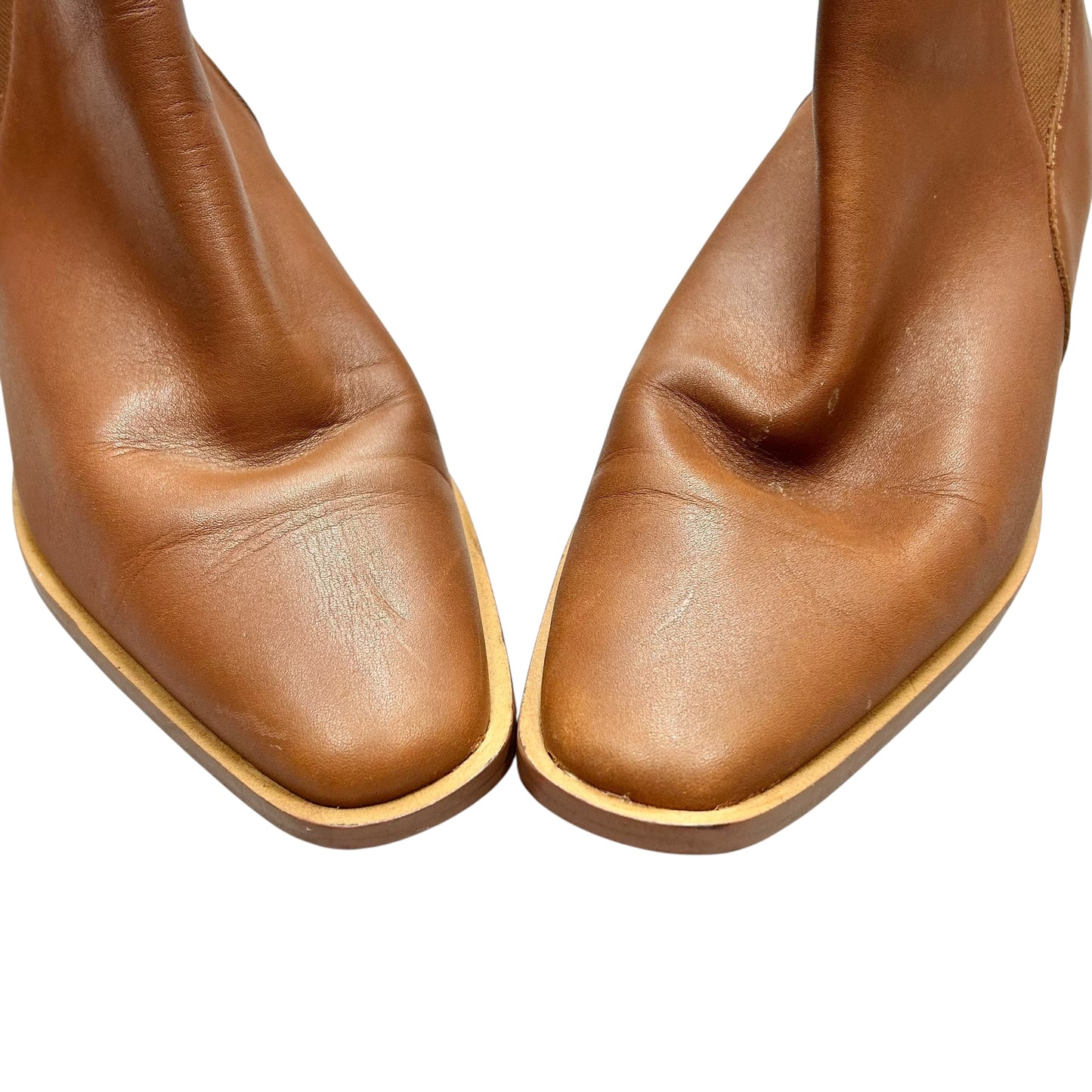 BOOTS ANKLE HEELS by LINEA PAOLO In BROWN, Size: 8.5
