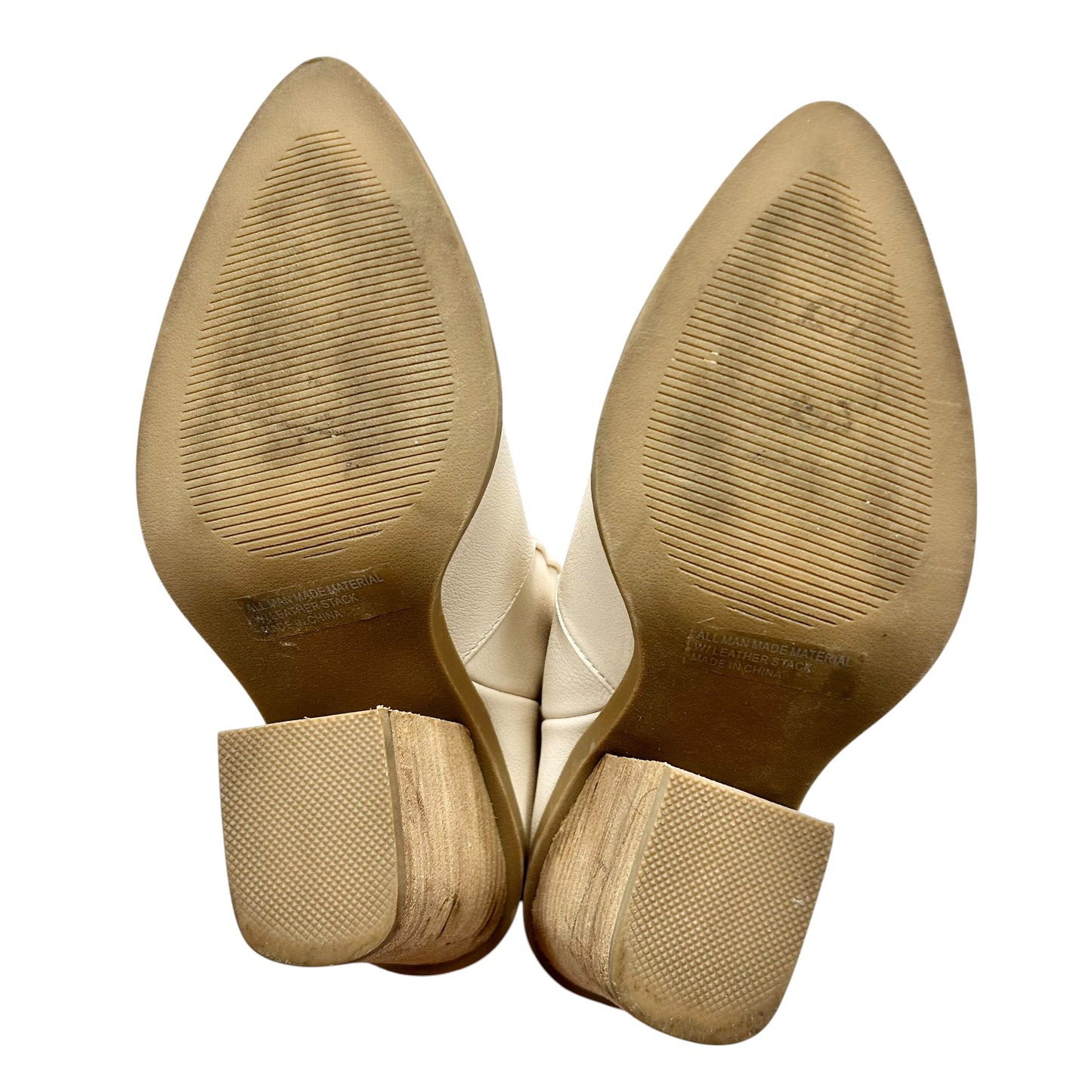 Boots Mid-calf Heels By Tang Tang In Ivory, Size: 7