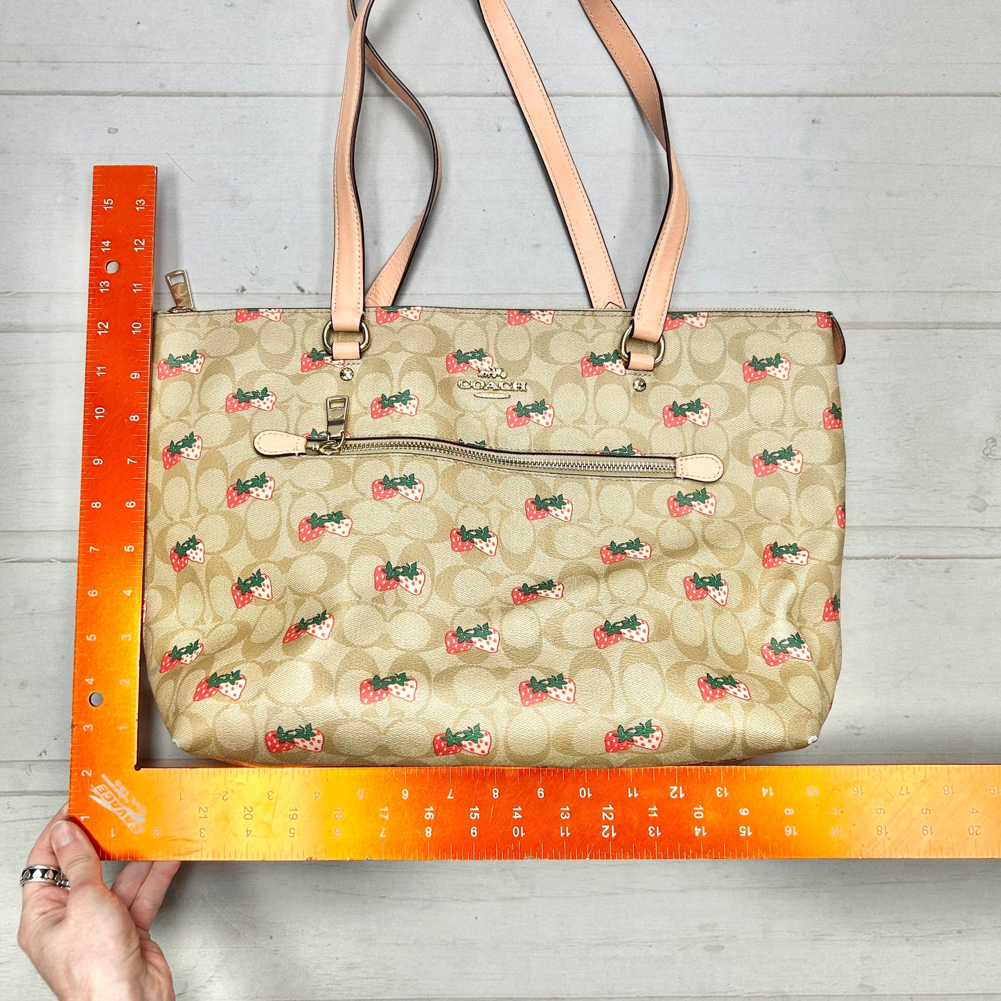 Tote Designer By Coach, Size: Large