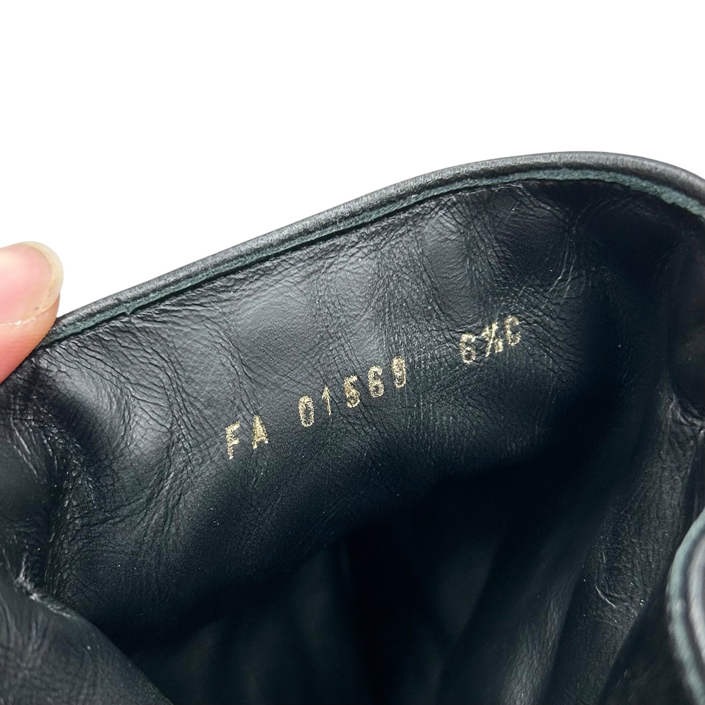 Boots Luxury Designer By Salvatore Ferragamo In Black Gold, Size: 6.5