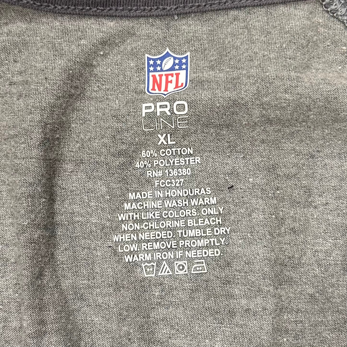 Top 3/4 Sleeve By Nfl In Grey, Size: Xl
