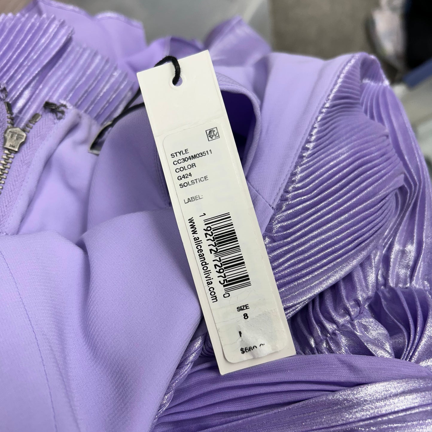 Dress Designer By Alice + Olivia In Purple, Size: M
