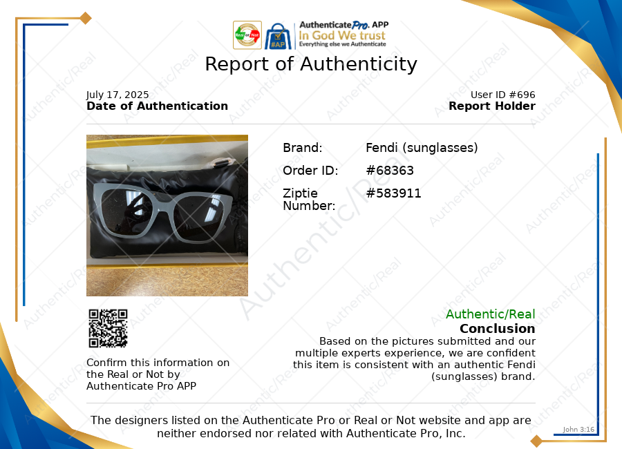Sunglasses Luxury Designer By Fendi