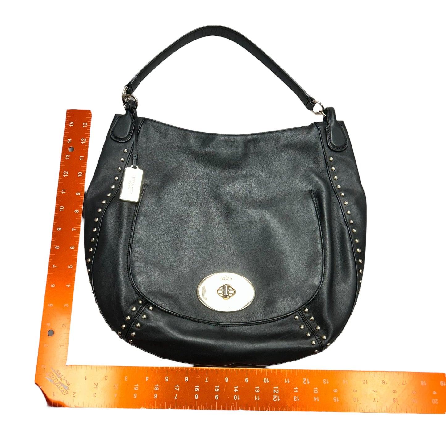 Handbag Designer by Coach In Black & Gold, Size: Large