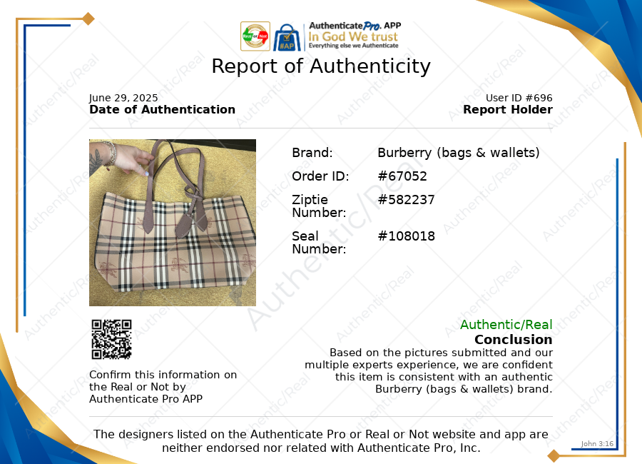 Handbag Luxury Designer By Burberry, Size: Medium