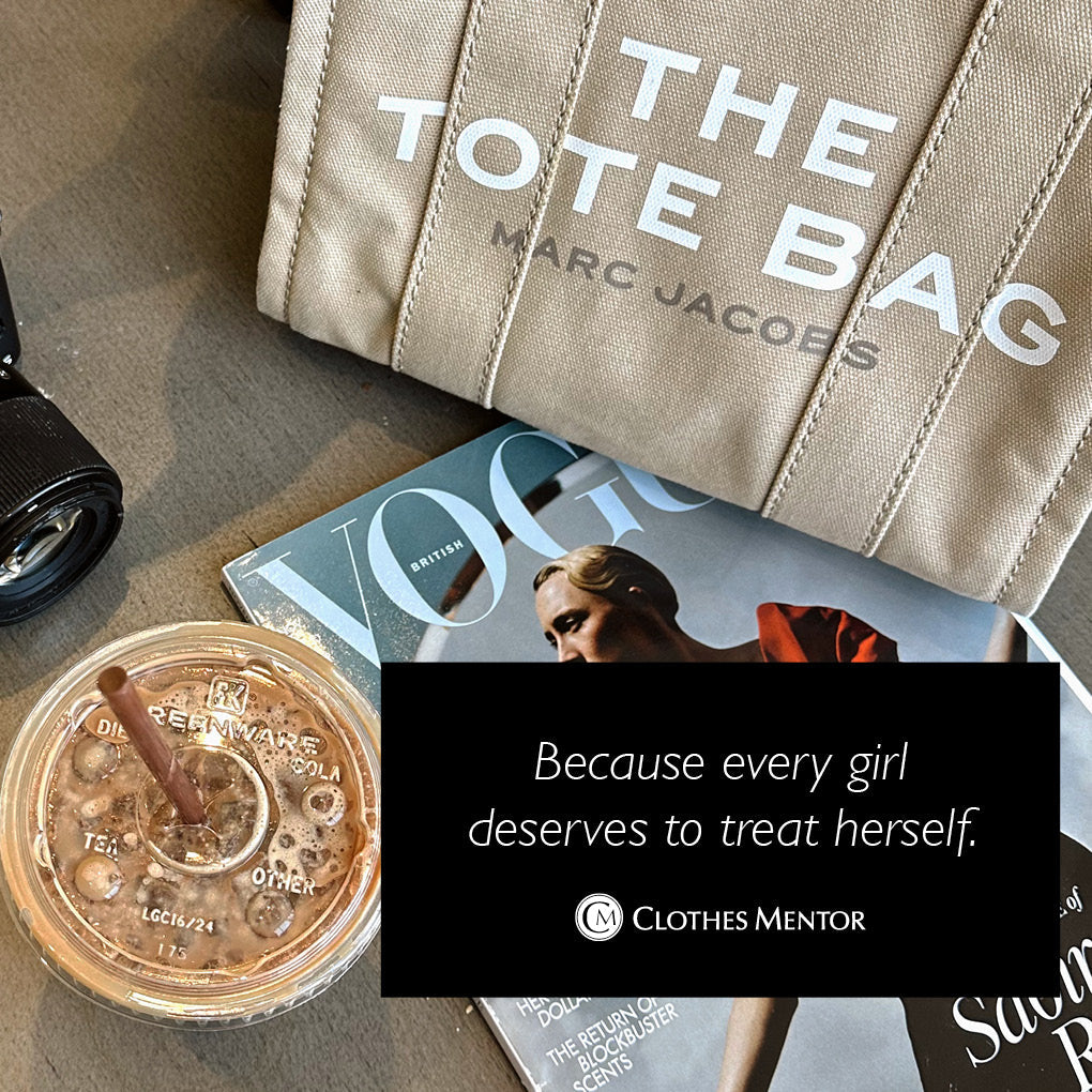 Treat yourself to a new bag and an iced coffee