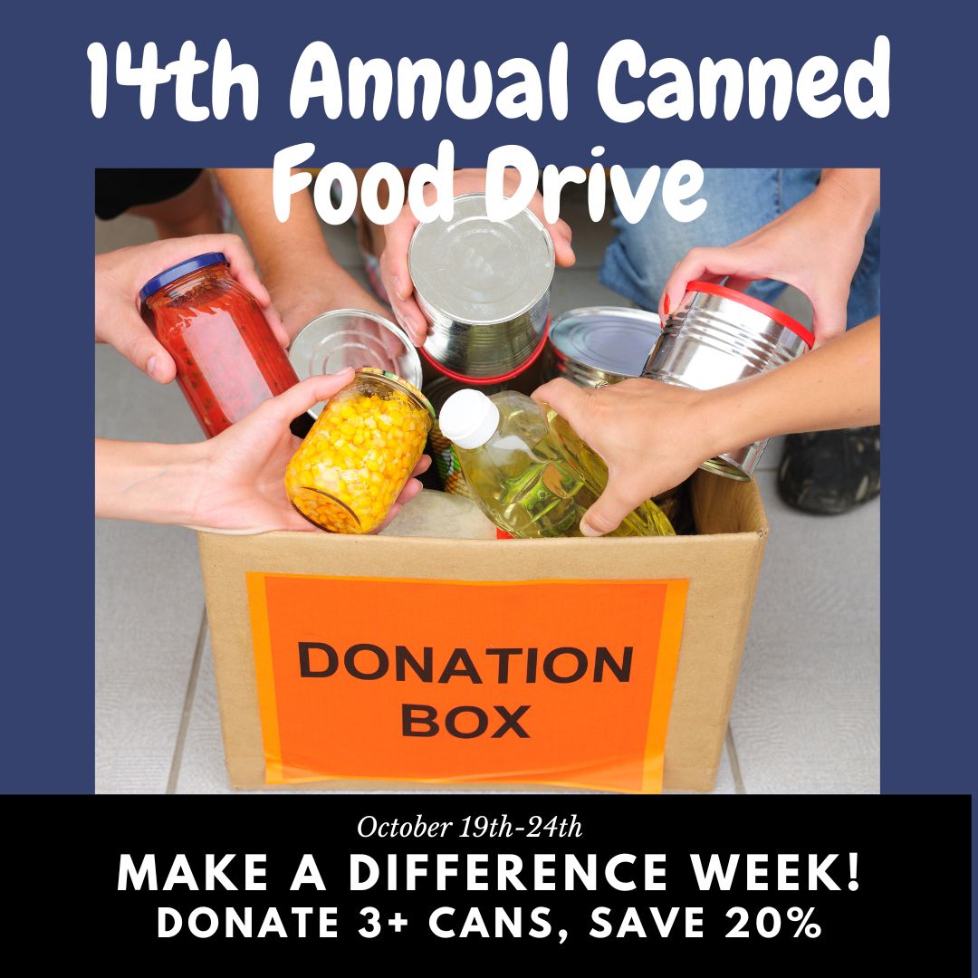 Canned food drive for Make a Difference Day