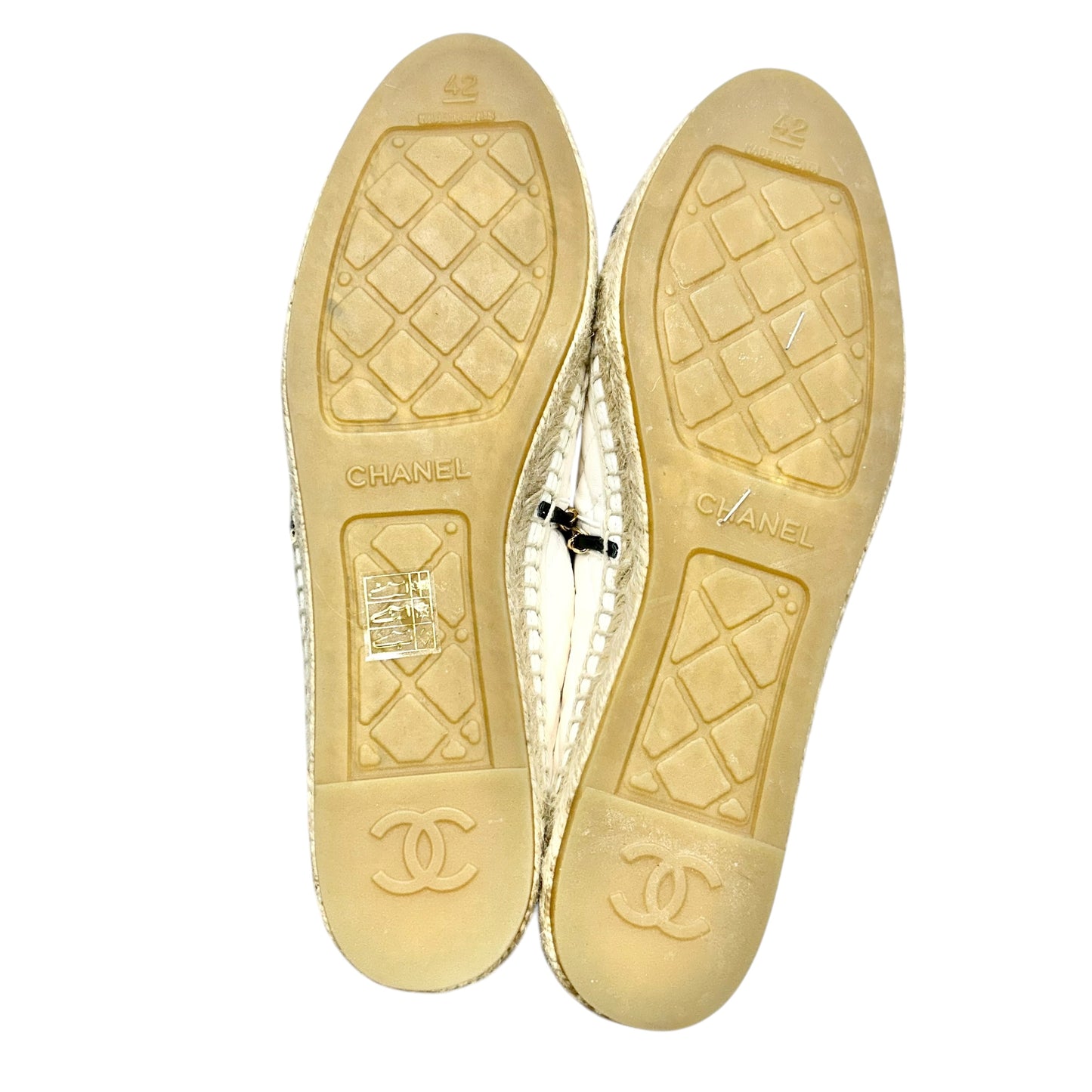 Shoes Luxury Designer By Chanel In Black & White, Size: 11.5