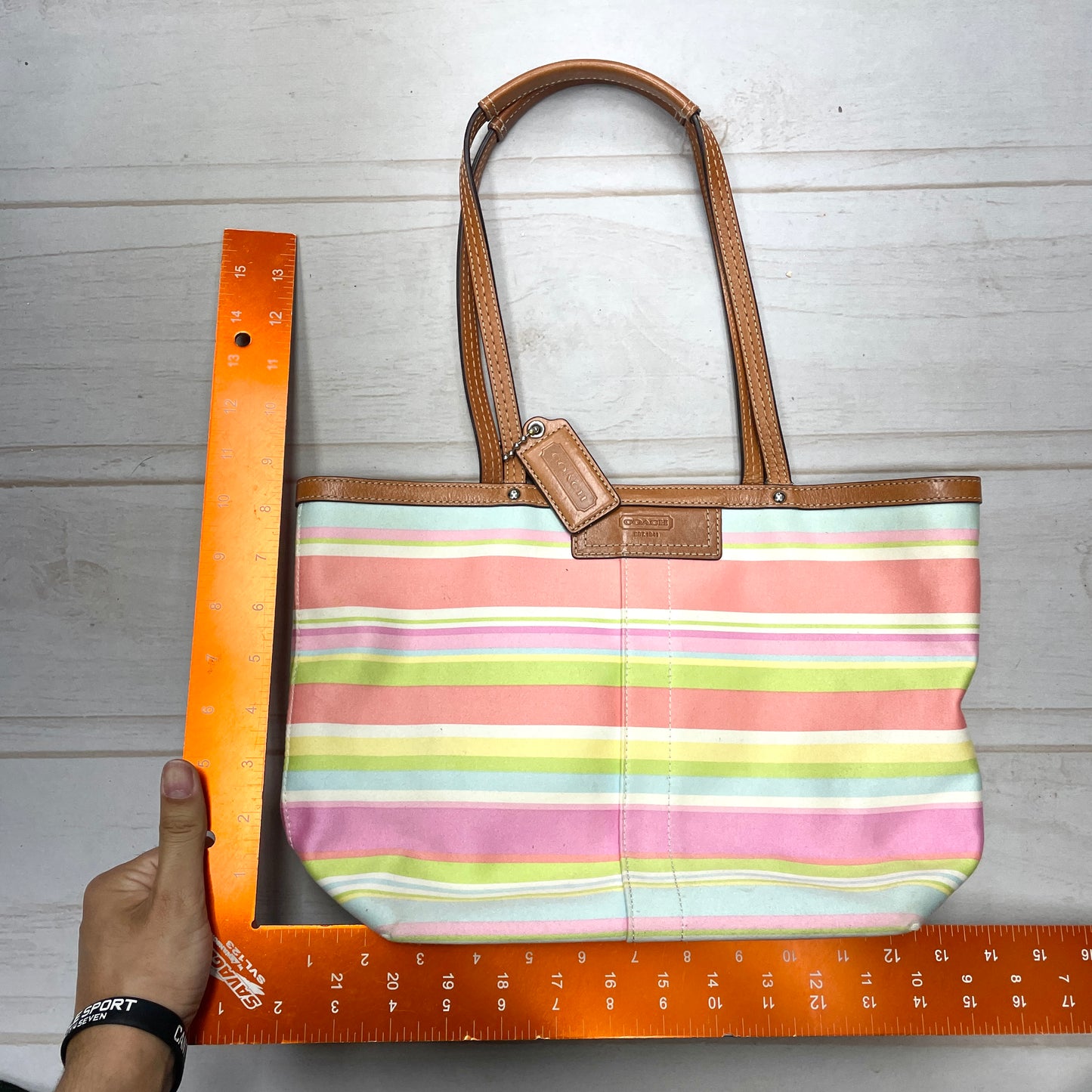 Tote Designer By Coach, Size: Small