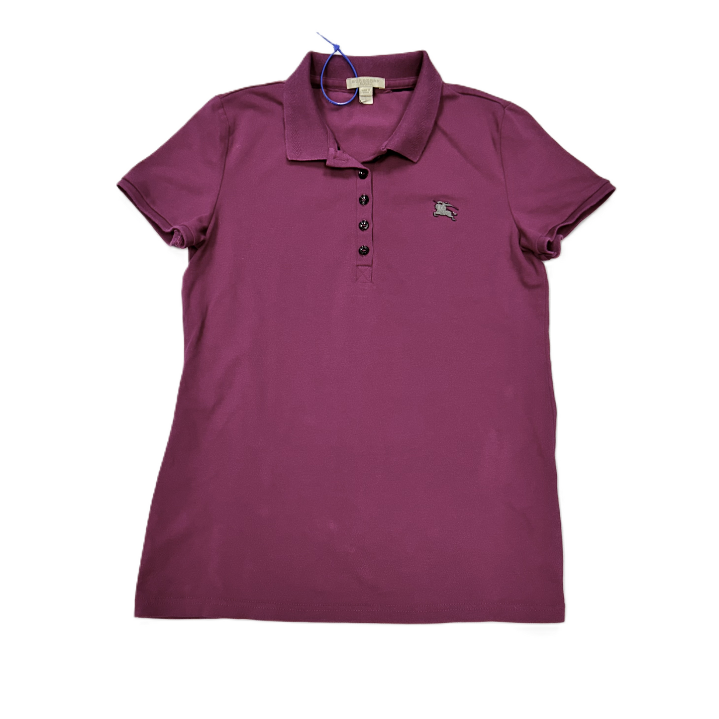 Purple Top Short Sleeve Designer By Burberry, Size: S