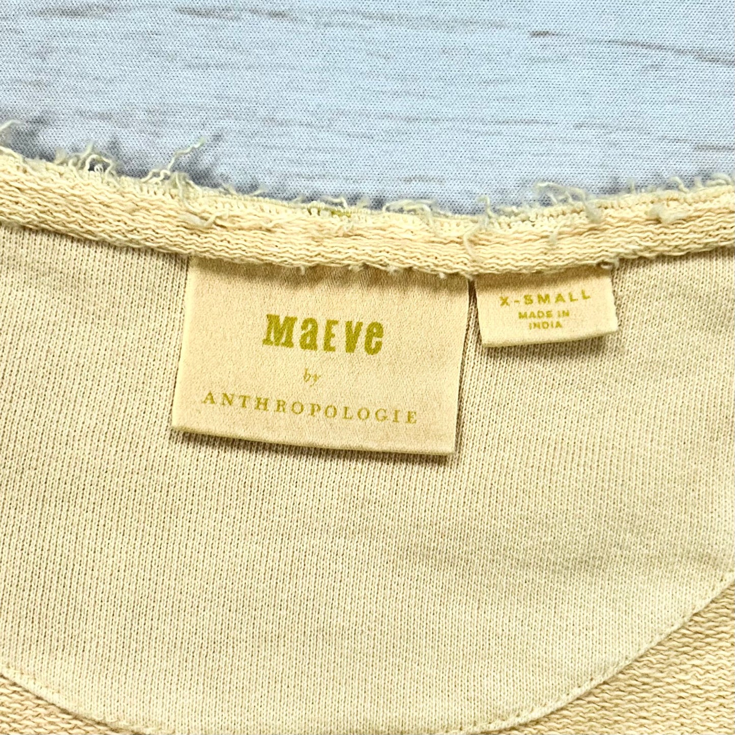 Pale Yellow Top Long Sleeve By Maeve, Size: Xs