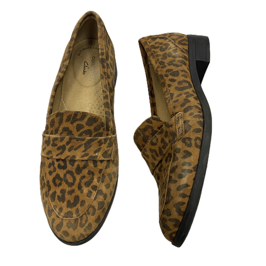 Animal Print Shoes Heels Block By Clarks, Size: 7.5