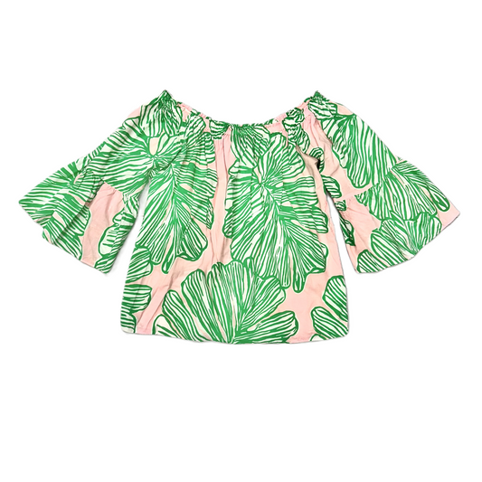 Green & Pink Top Long Sleeve By Lilly Pulitzer, Size: M