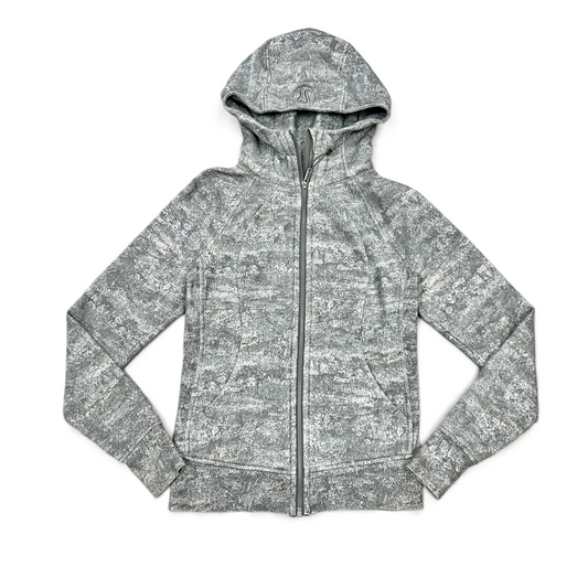 Grey Athletic Jacket By Lululemon, Size: 4