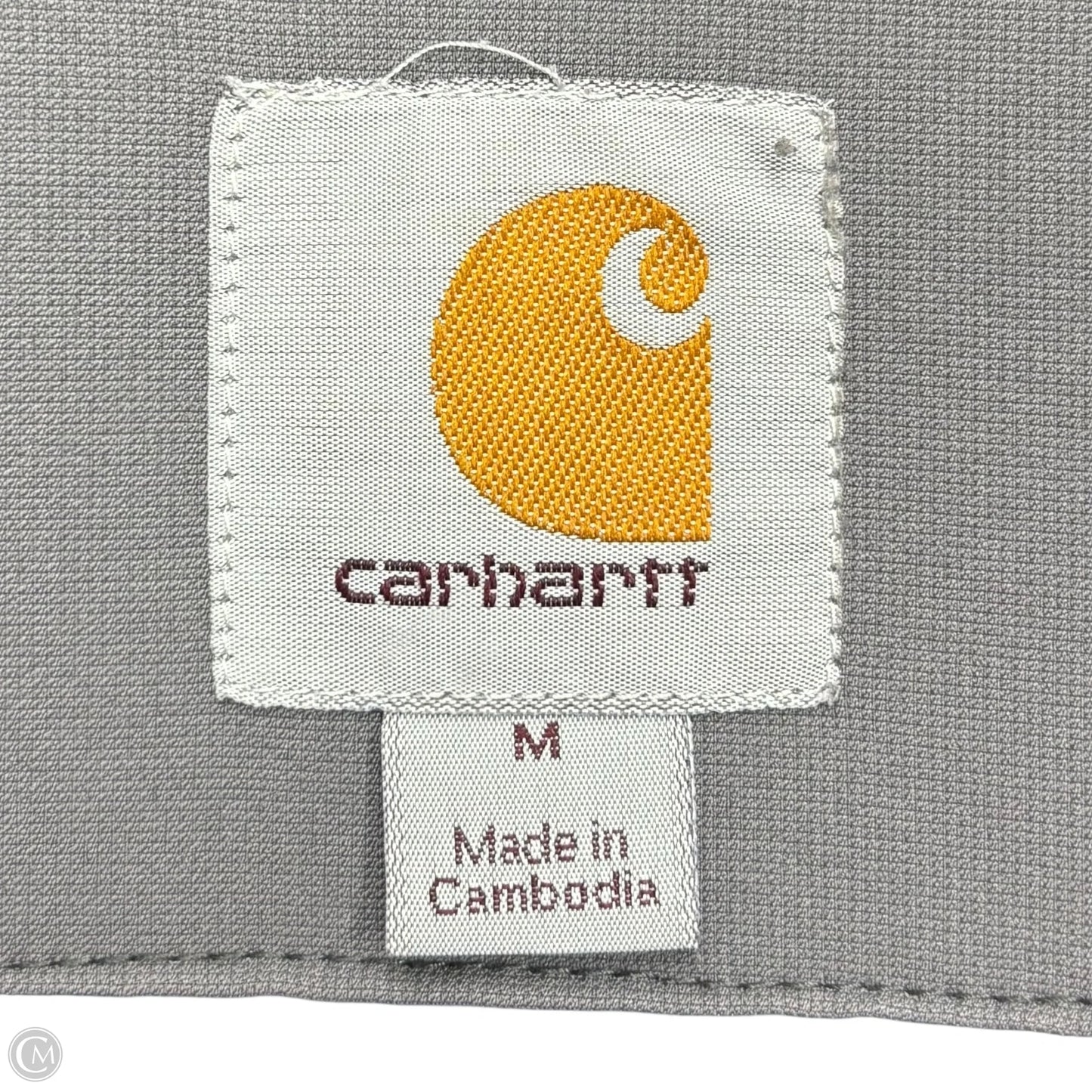 Coat Raincoat By Carhartt In Grey, Size: M