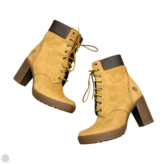 Boots Ankle Heels By Timberland In Brown, Size: 6.5
