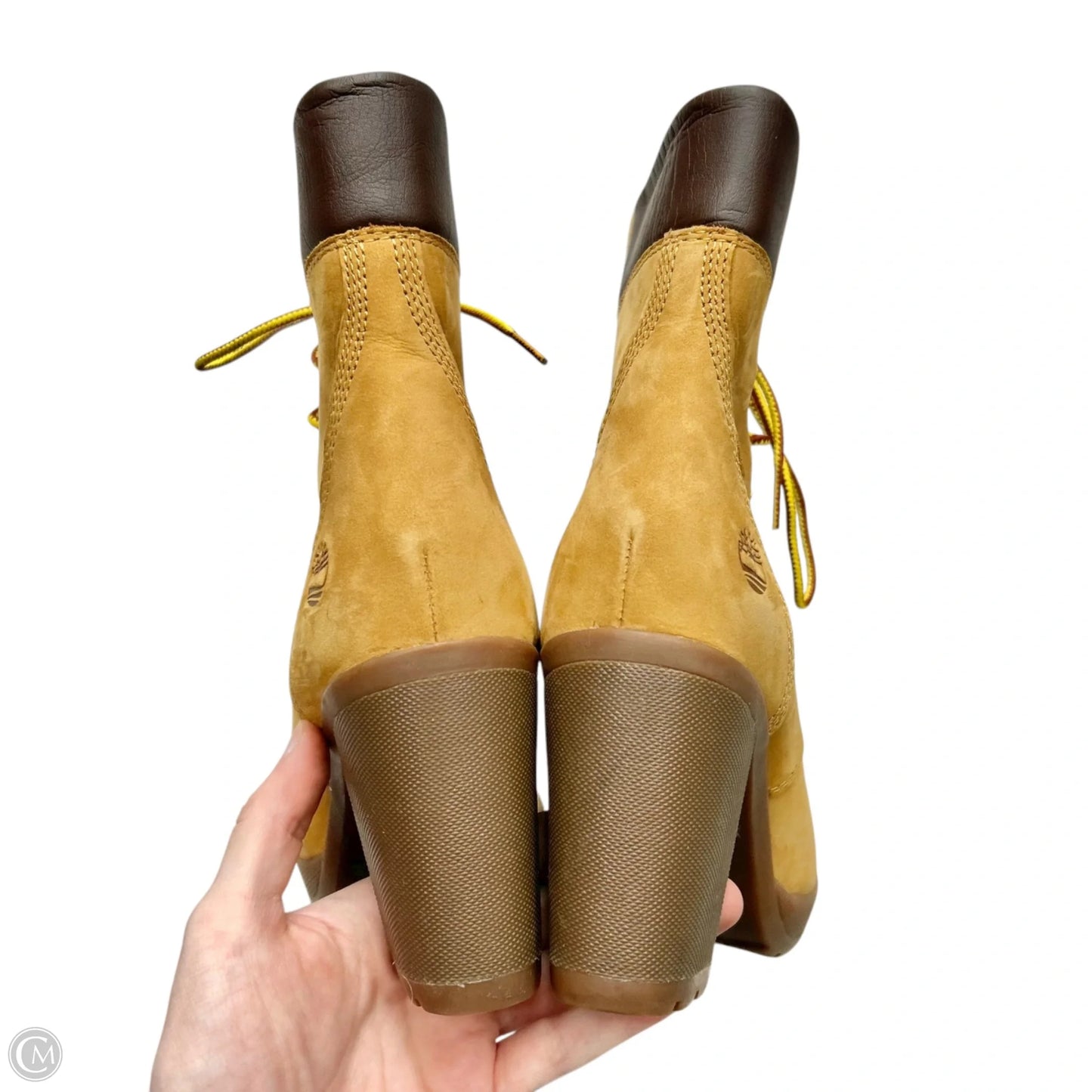Boots Ankle Heels By Timberland In Brown, Size: 6.5
