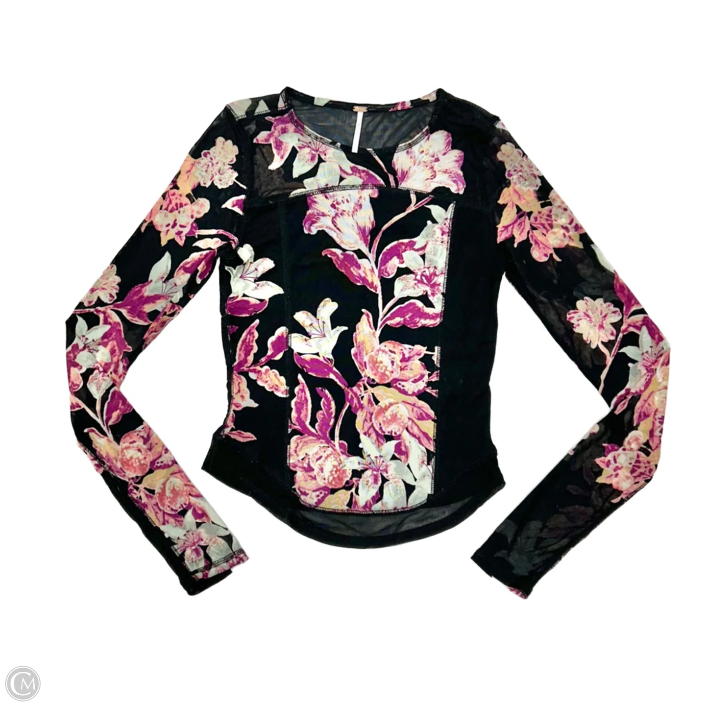 Top Long Sleeve By Free People In Floral Print, Size: M