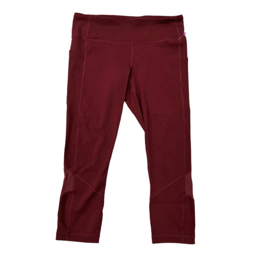 Athletic Leggings By Lululemon In Red, Size: 8